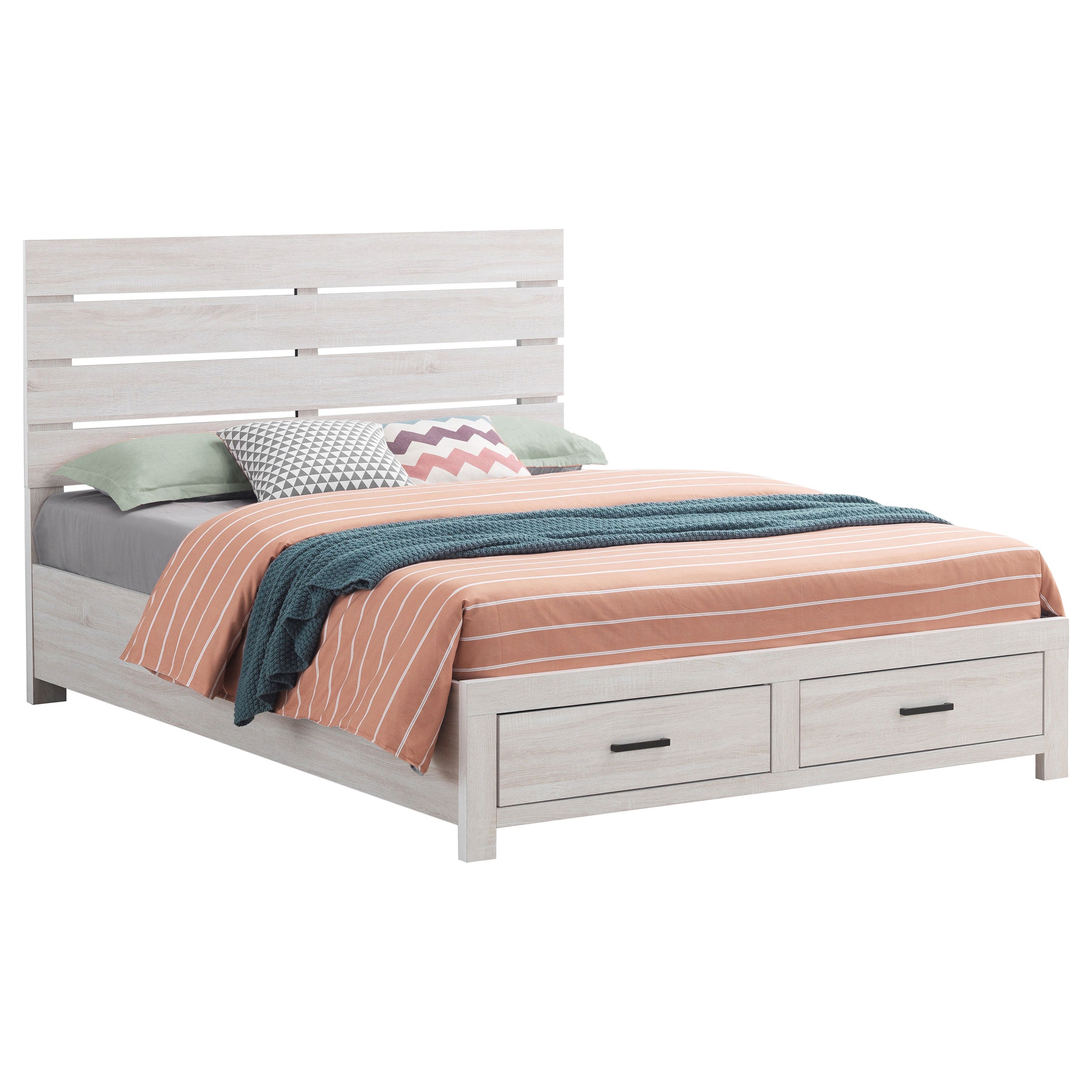 Brantford Storage Bed Coastal White