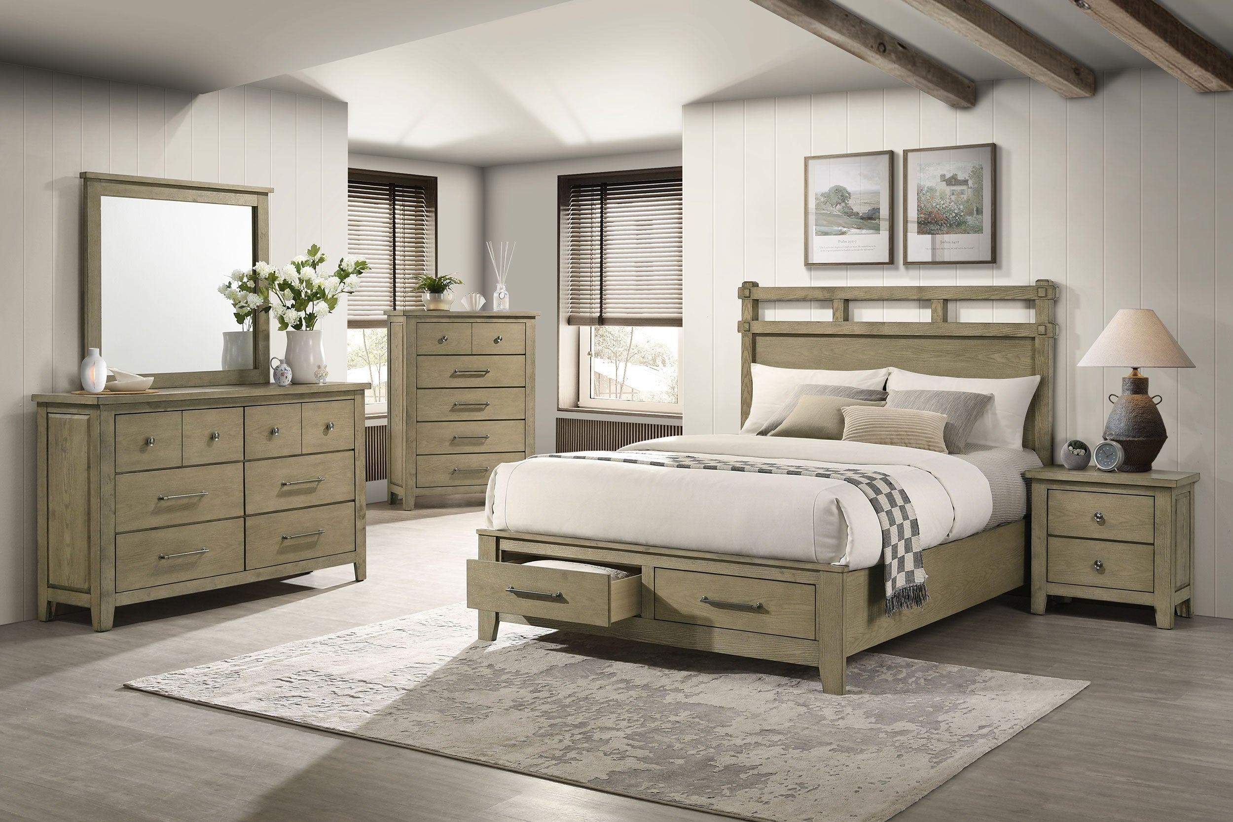 Hazlewood Bedroom Set Vineyard Oak