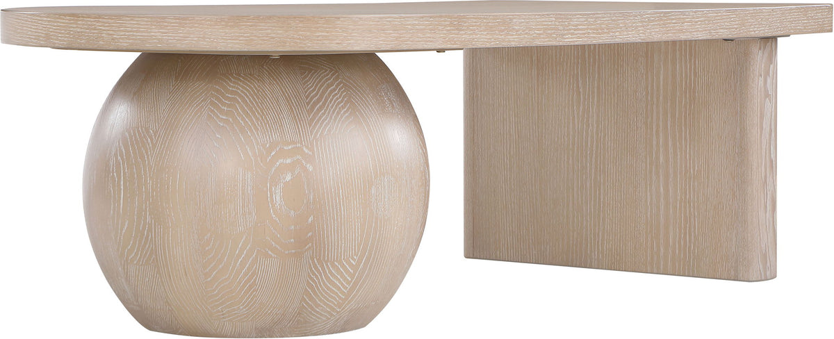 Solum Ash Wood & Oak Veneer Coffee Table — Brown or Natural