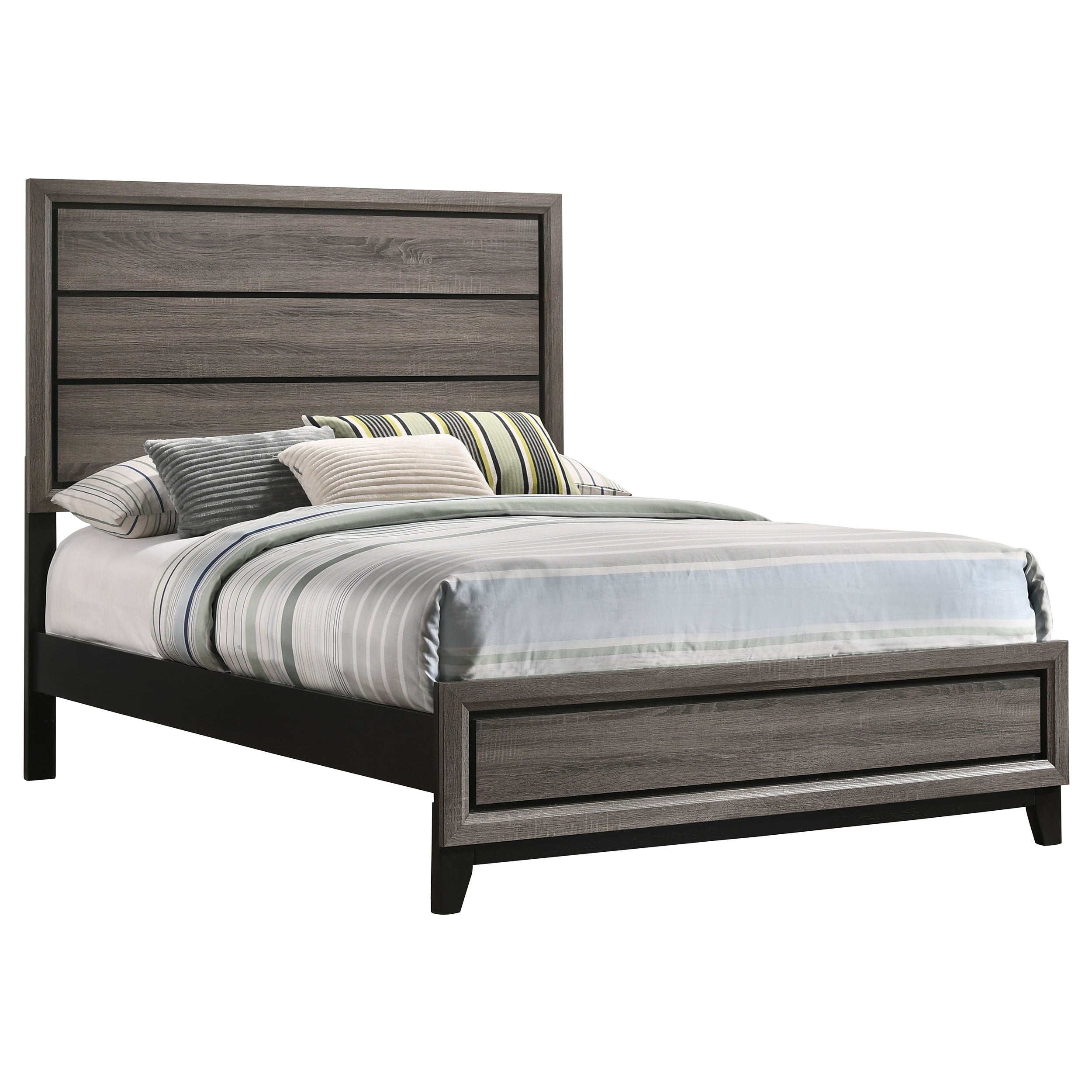 Watson Bed Grey Oak and Black