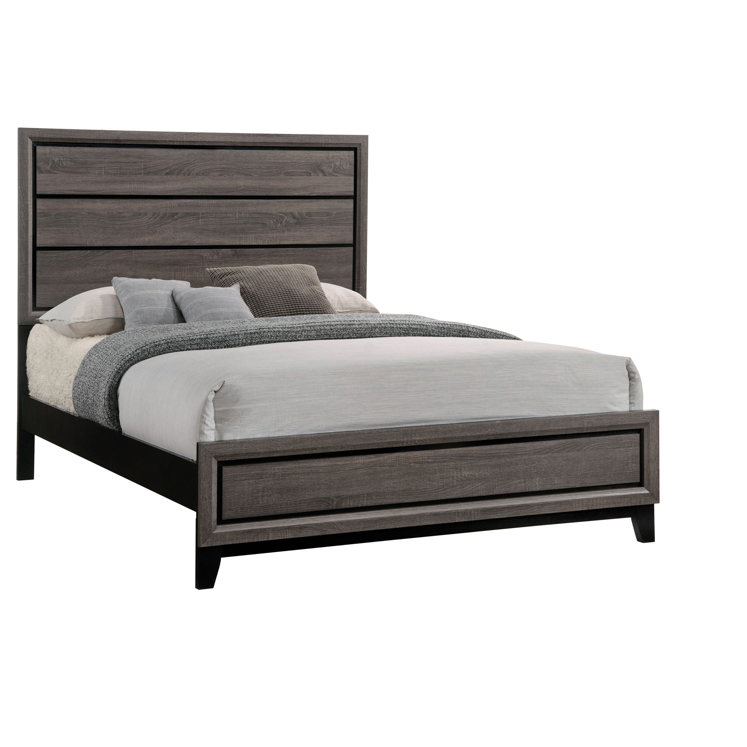 Watson Bed Grey Oak and Black