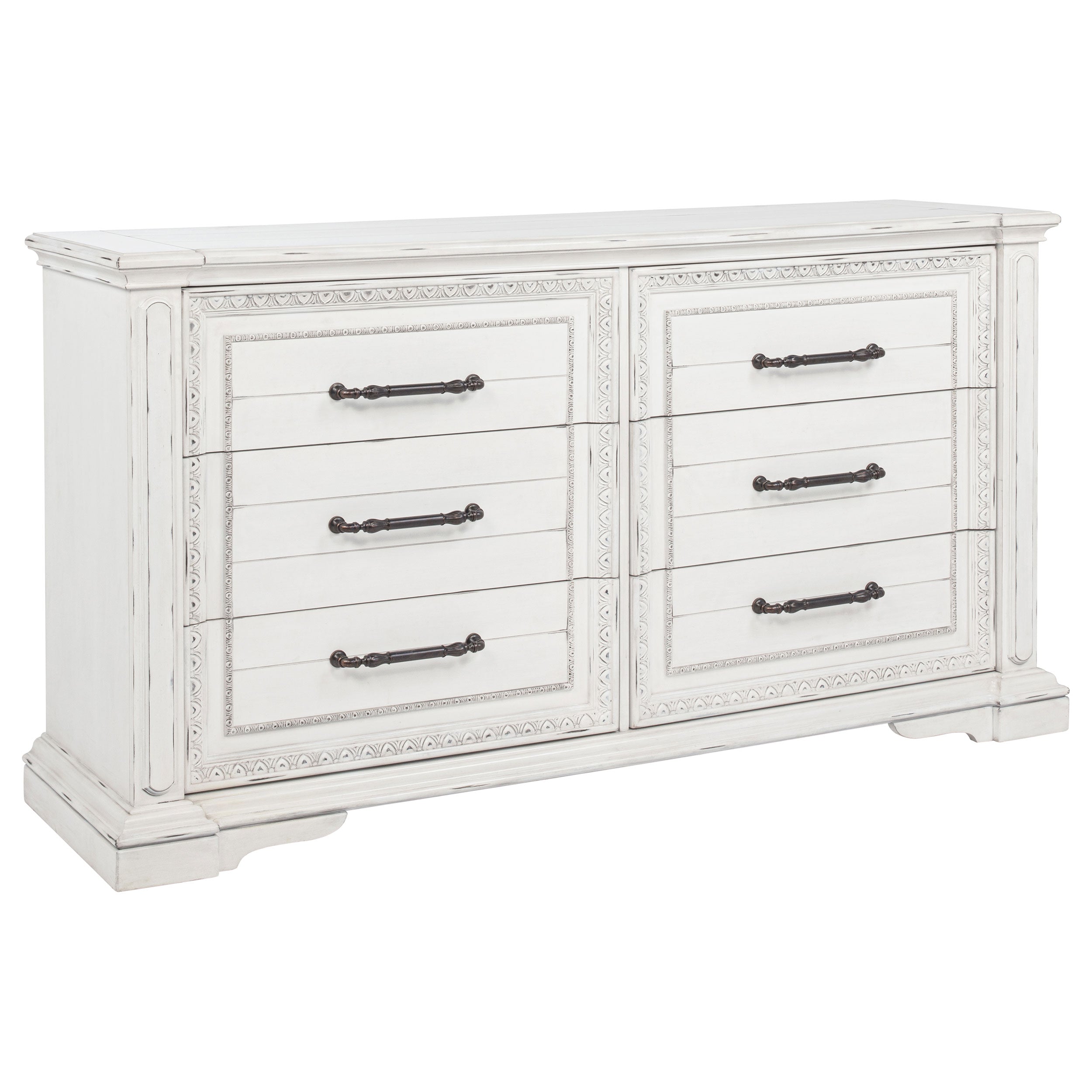 McKinney 6-drawer Bedroom Dresser Cabinet Vintage White