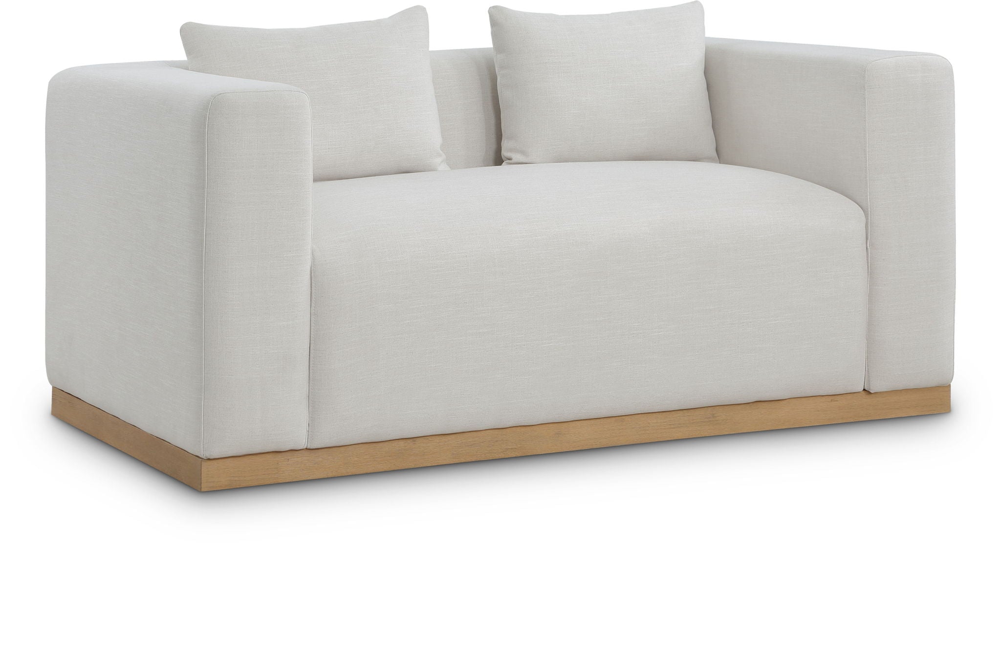 Alfie - Linen Textured Fabic Loveseat