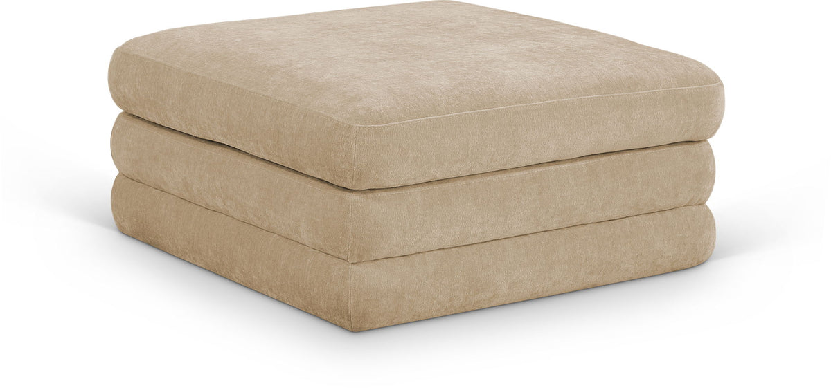 Stellar Chenille Modular Sectional — Ottoman — Beige