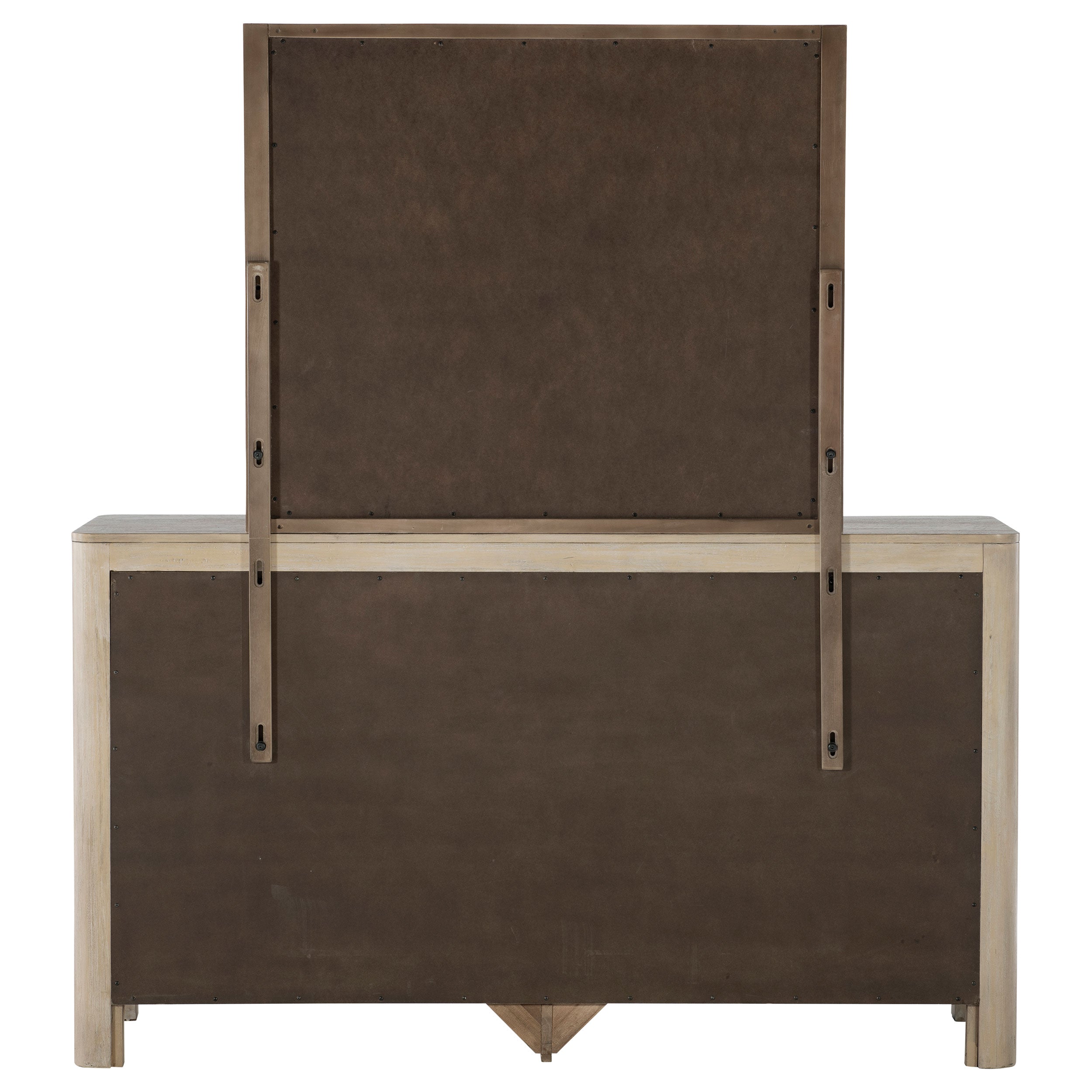 Solano 9-drawer Bedroom Dresser with Mirror Weathered Mango