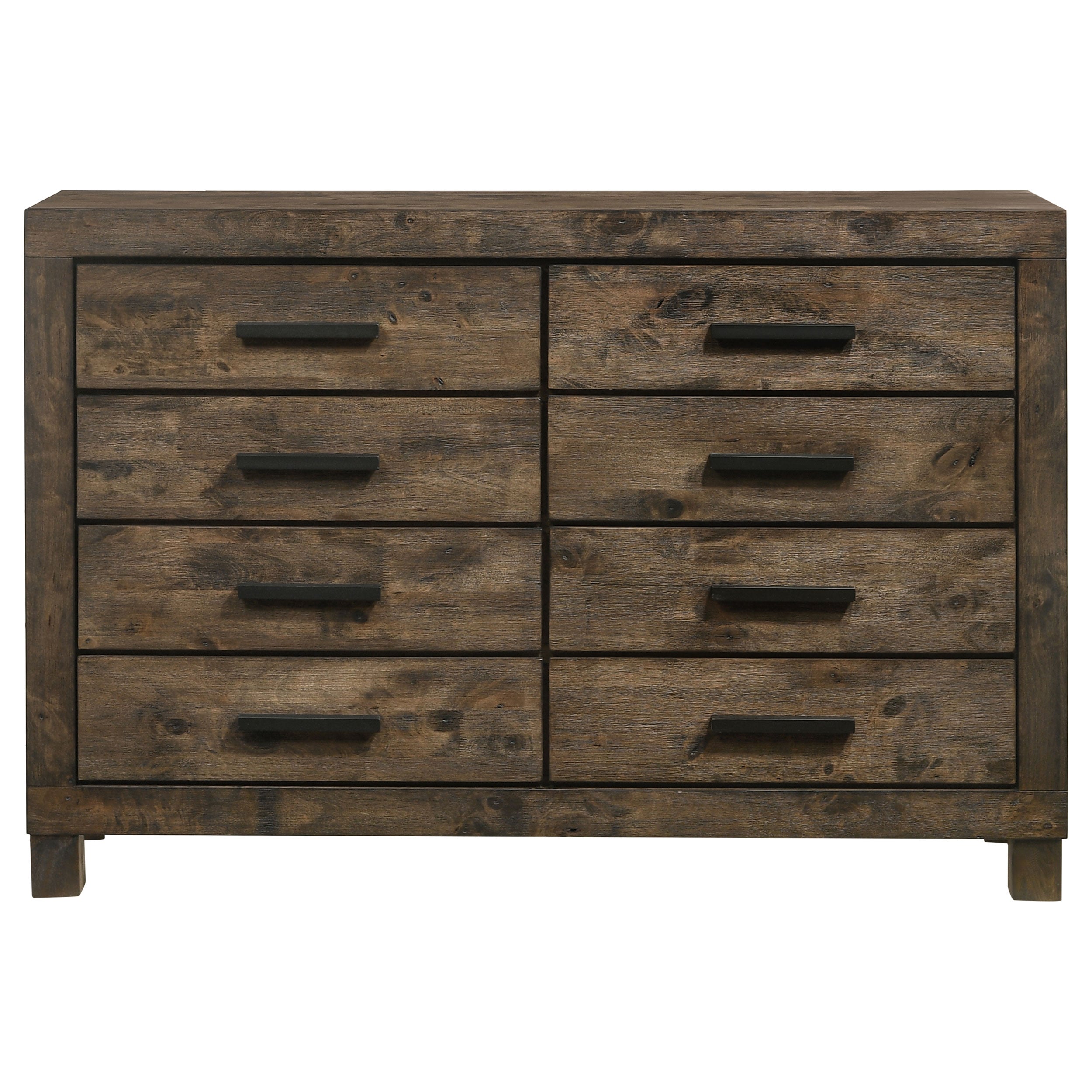 Woodmont Platform Bedroom Set Rustic Golden Brown