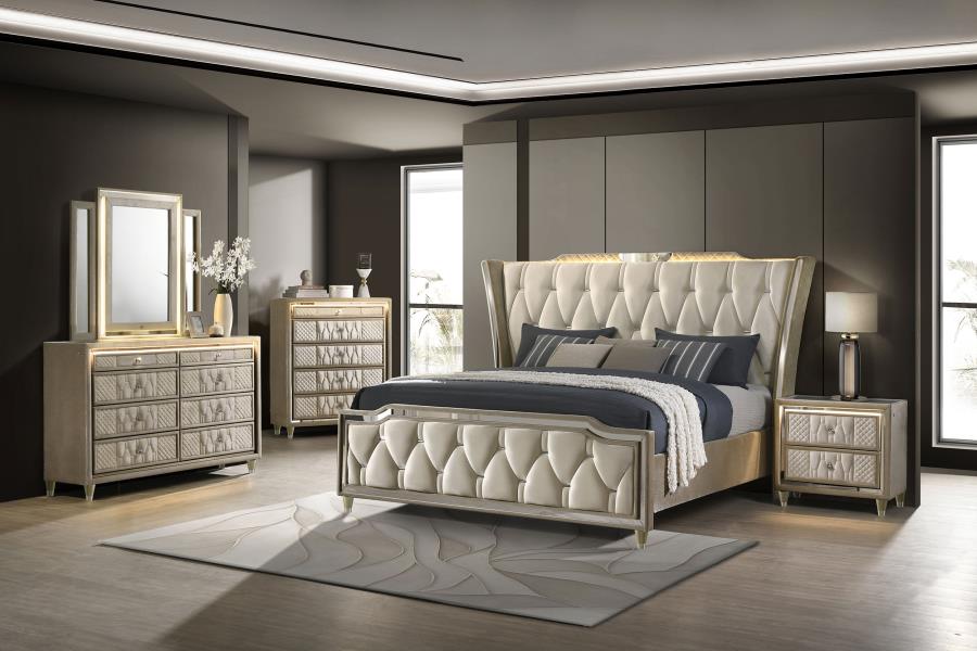Lorient Bedroom Set Ivory and Camel
