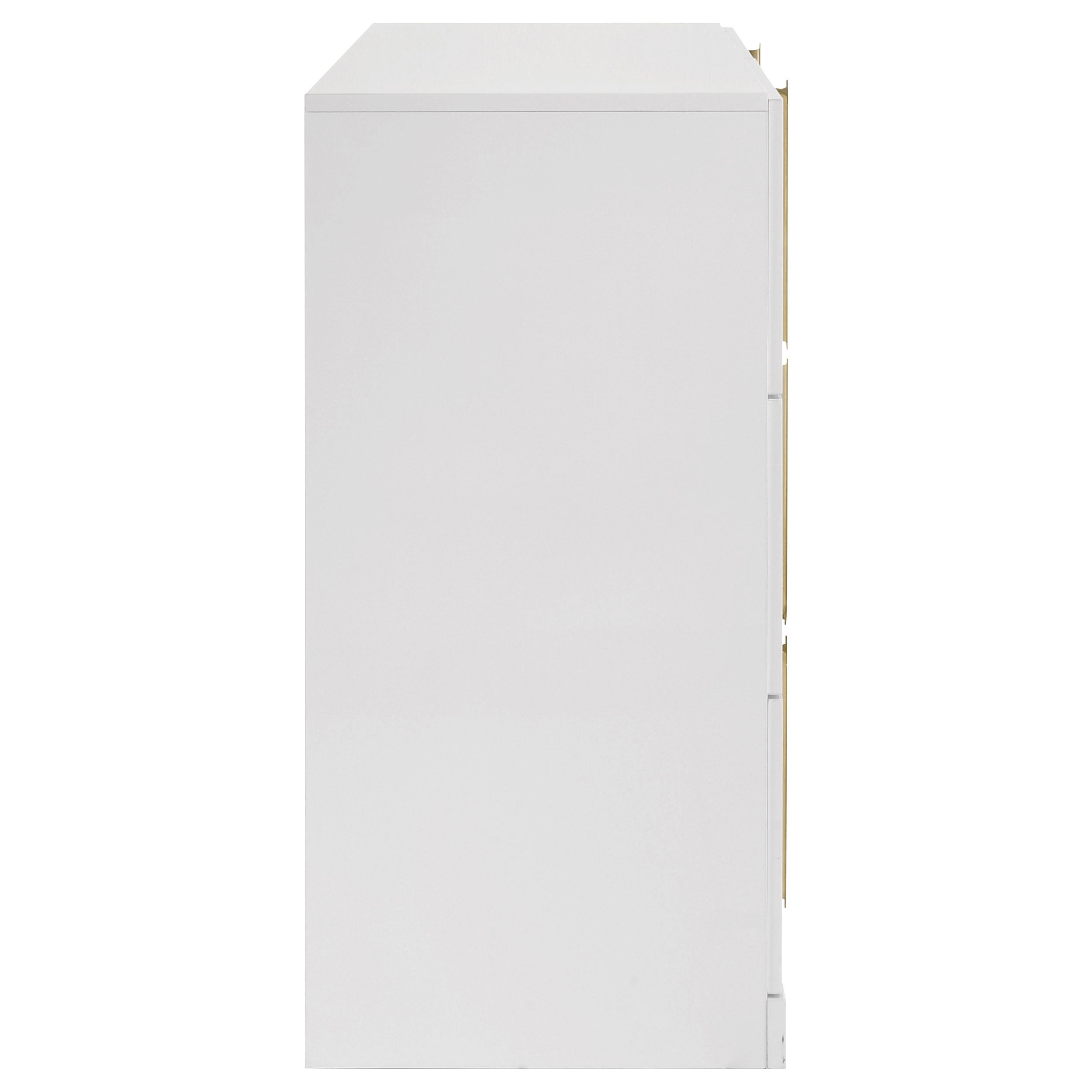Ines 6-drawer Bedroom Dresser Cabinet White High Gloss
