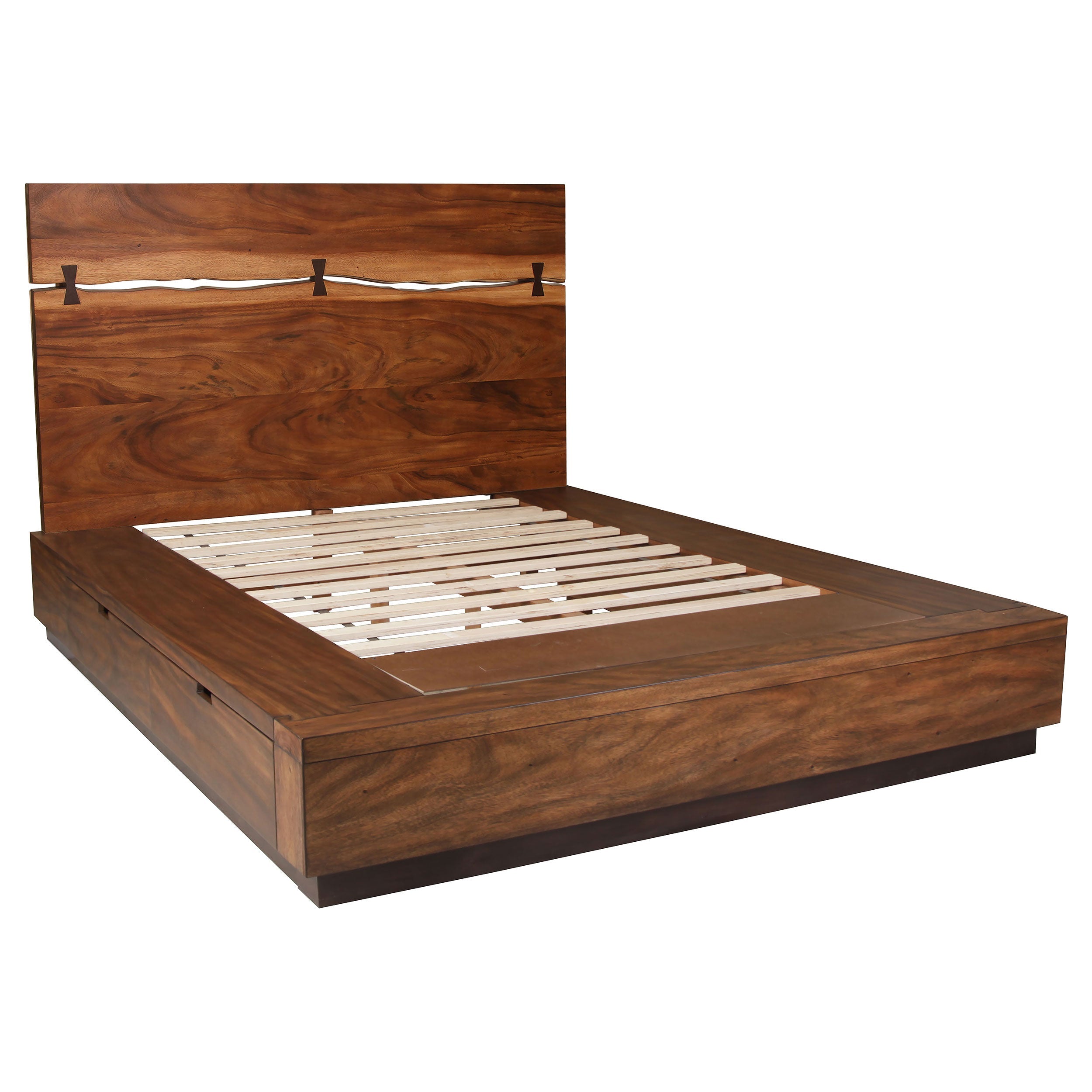 Winslow Storage Bed Smokey Walnut and Coffee Bean