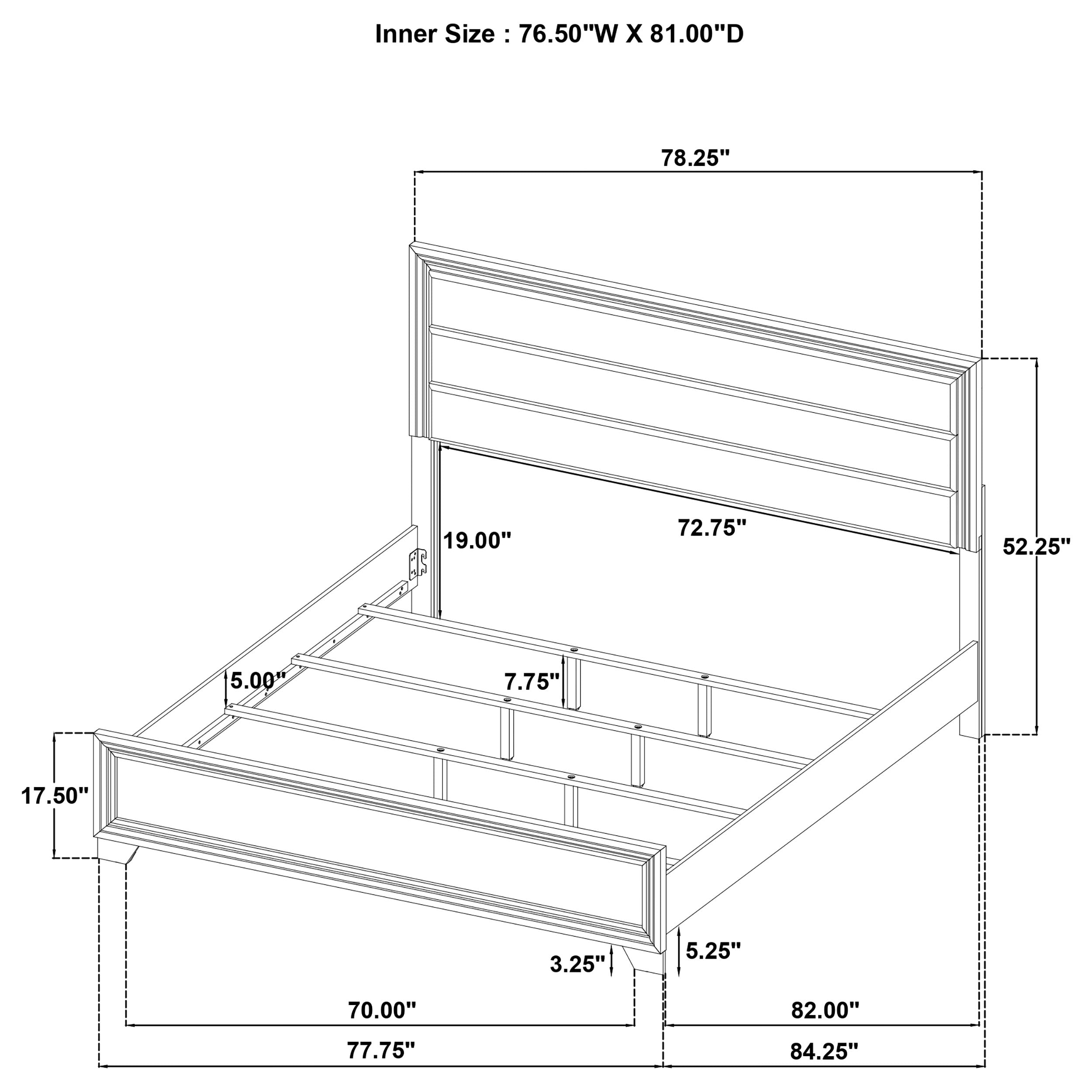 Wright 52-inch Upholstered Bed Brown Oak