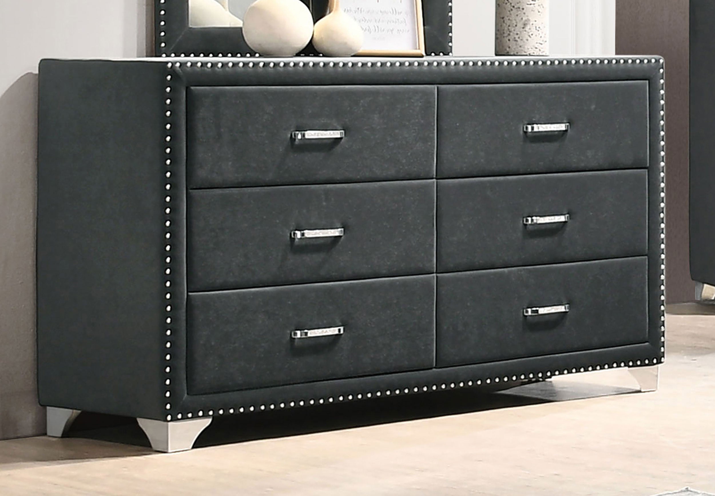 Melody 6-drawer Upholstered Dresser