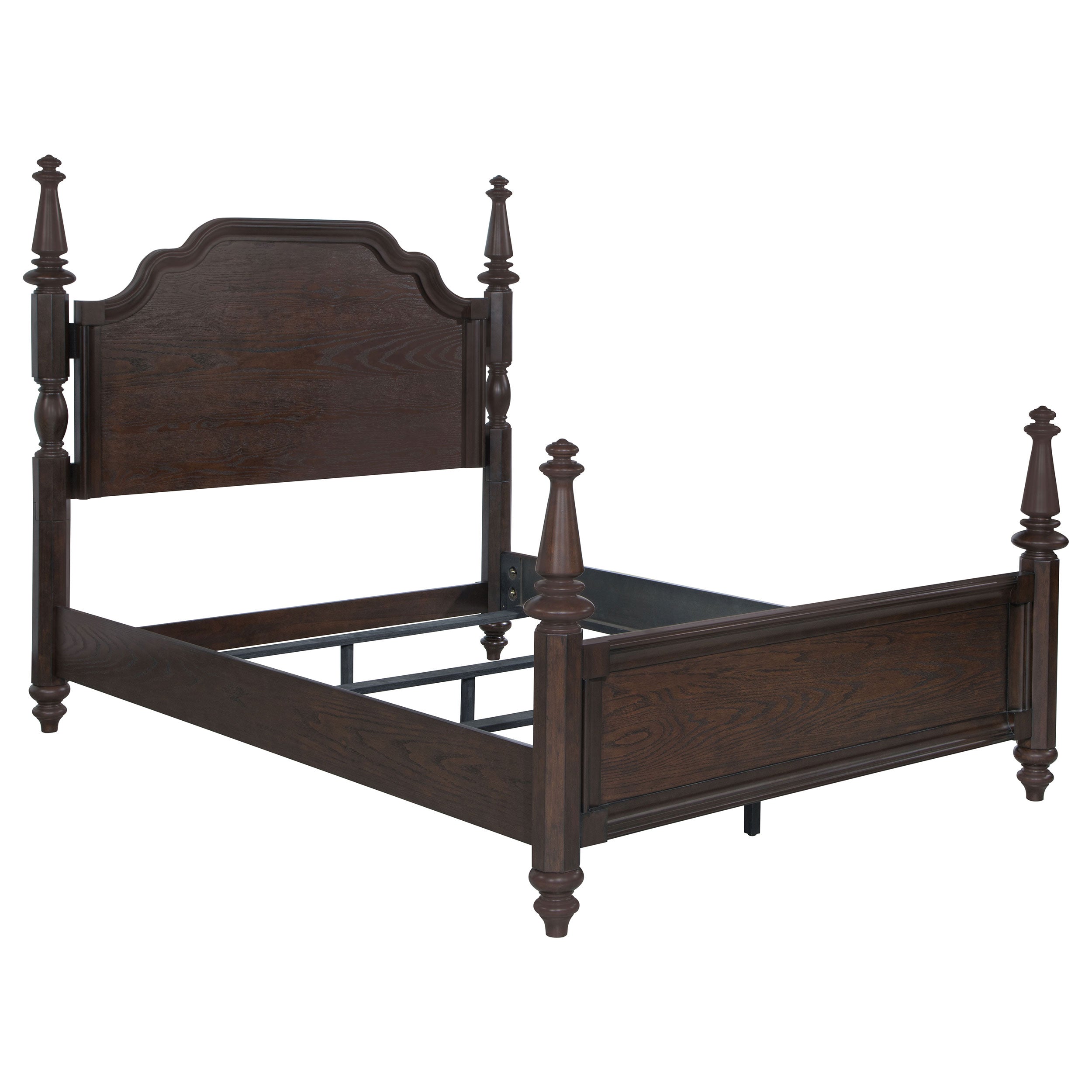 Andover 63-inch Four Poster Bed Dark Oak