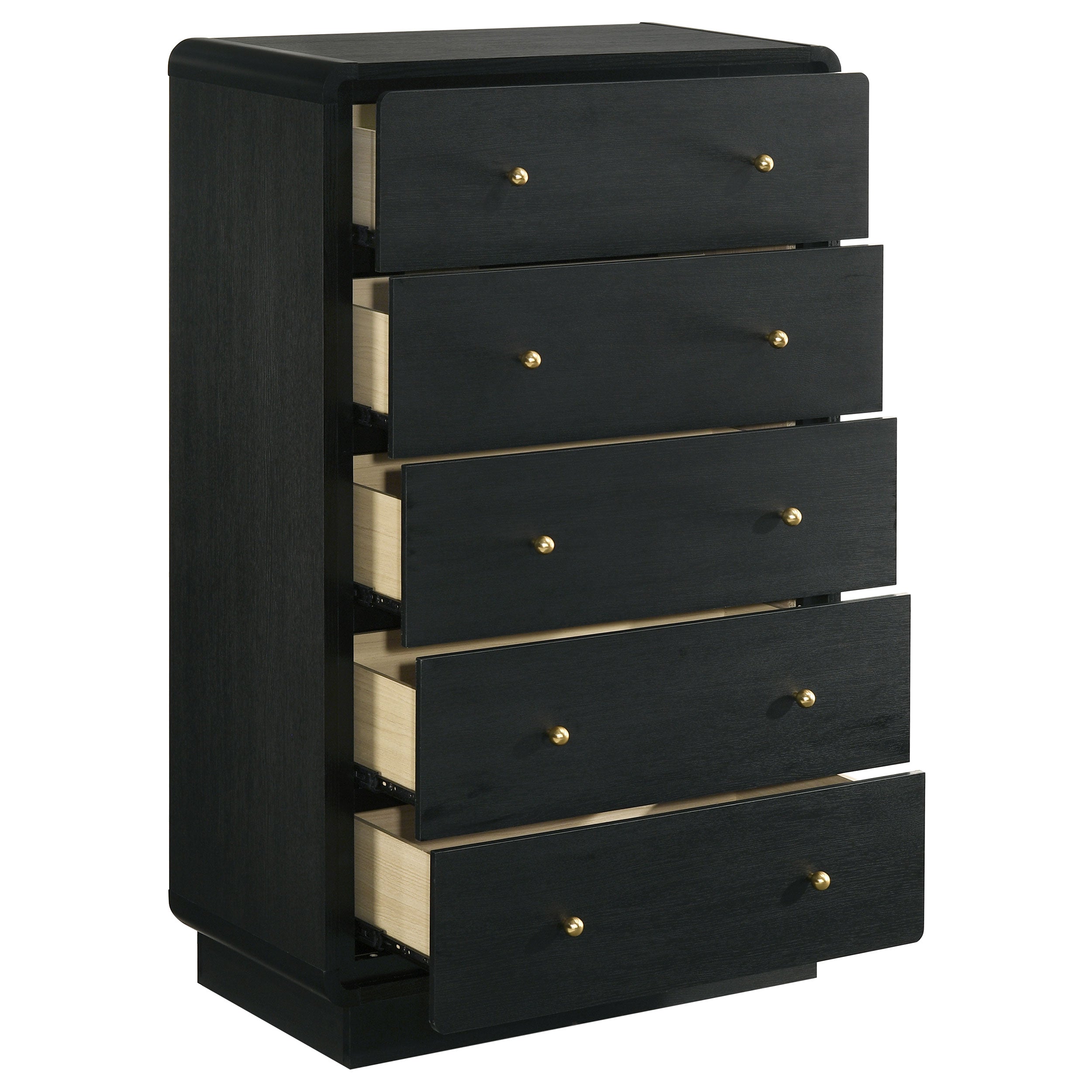 Cavelle 5-drawer Chest of Drawers Black