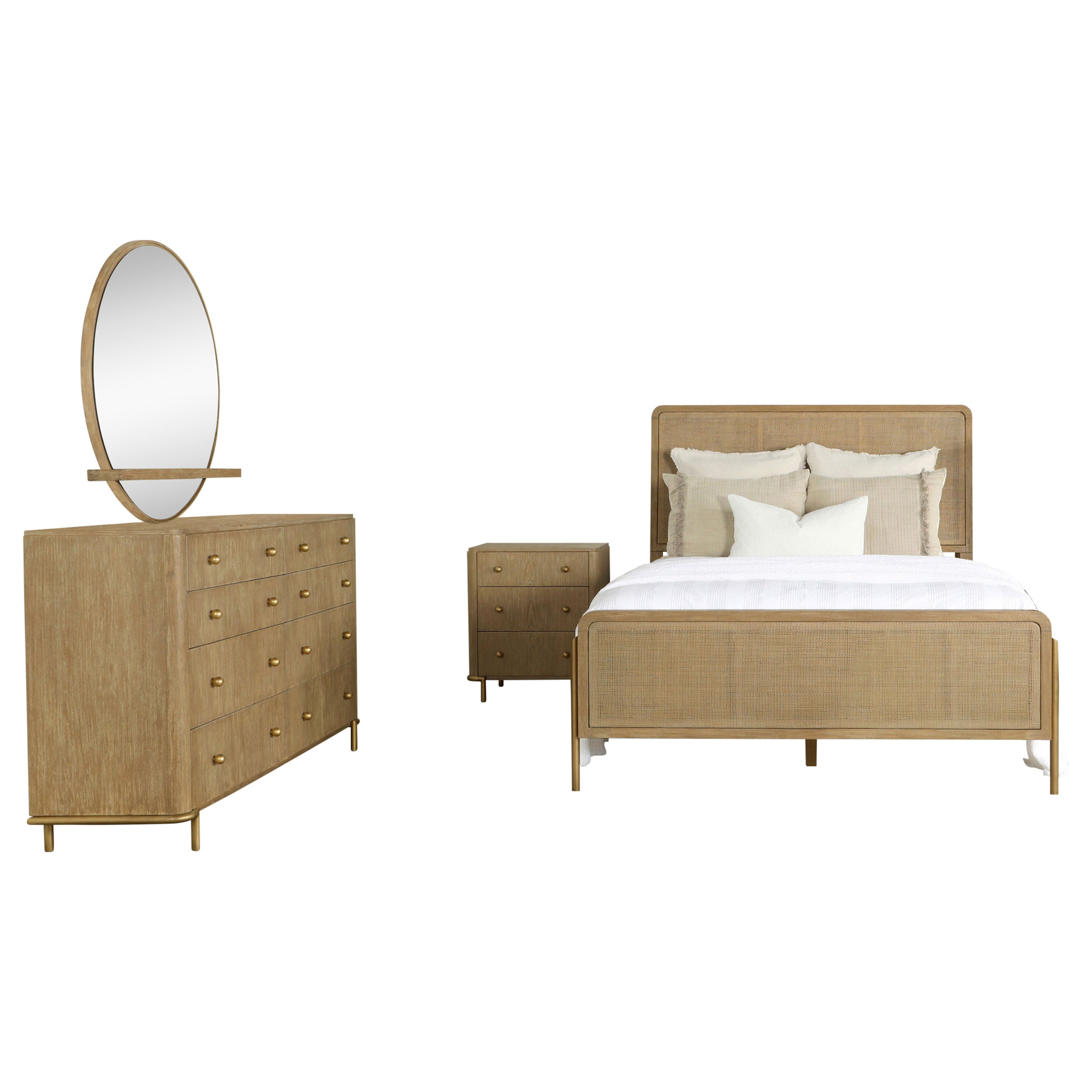 Arini Upholstered Bedroom Set Sand Wash