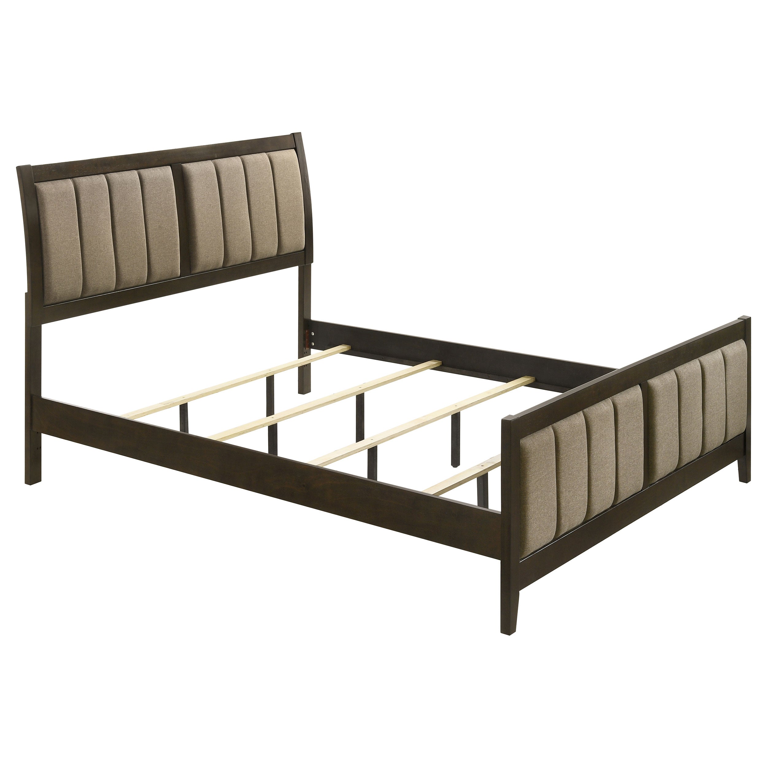 Wilkes 51-inch Upholstered Bed Dark Cocoa
