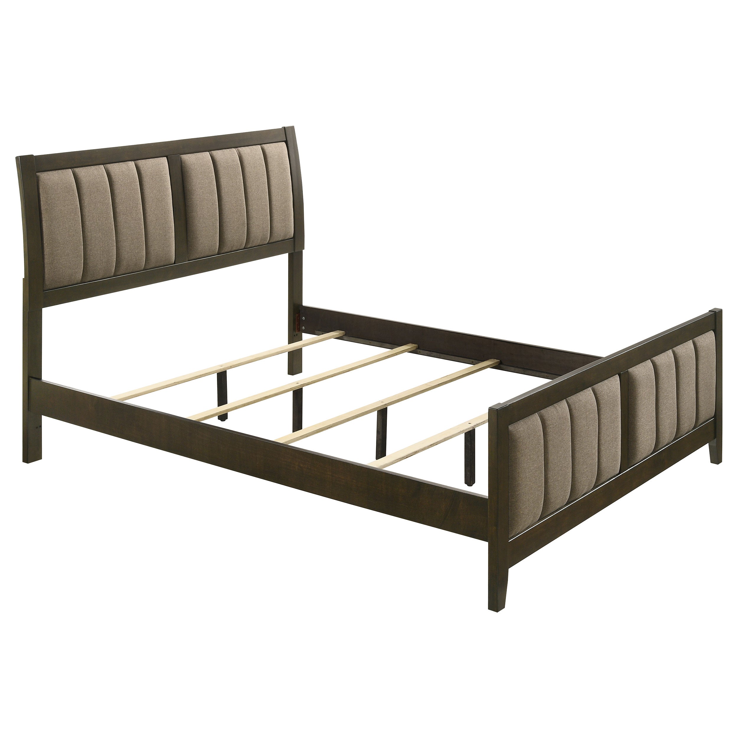 Wilkes 51-inch Upholstered Bed Dark Cocoa