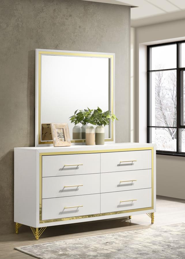 Lucia 6-drawer Dresser and Mirror