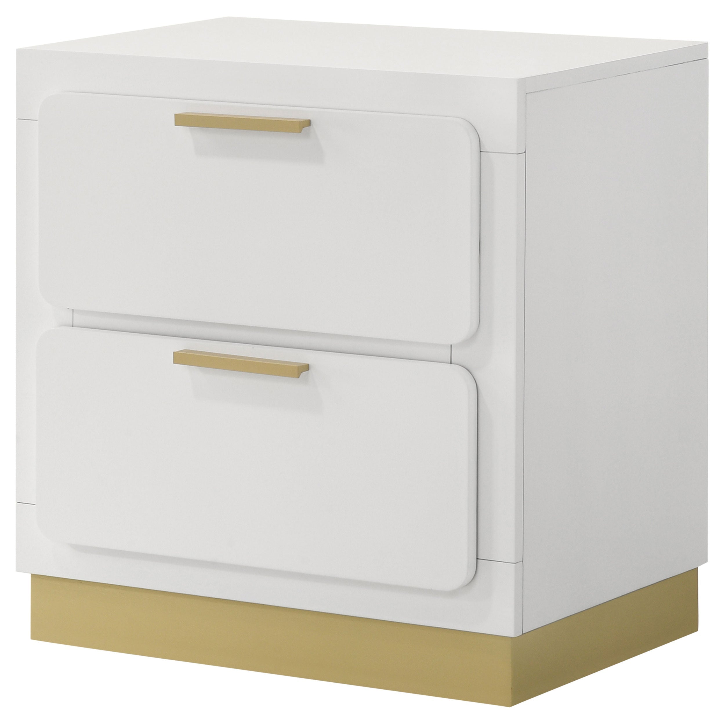 Caraway 2-drawer Nightstand Bedside Table White