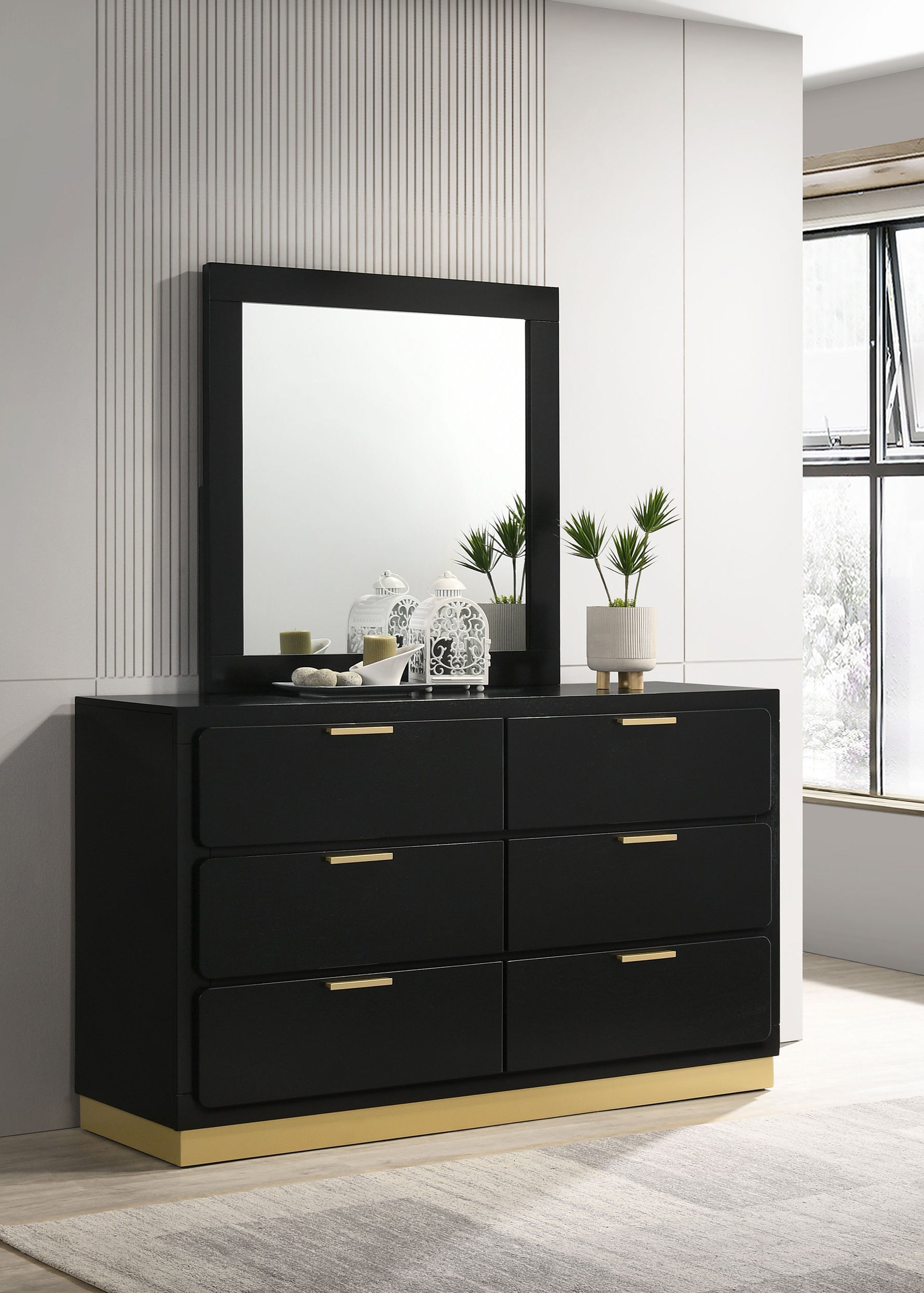 Caraway 6-drawer Dresser with Mirror