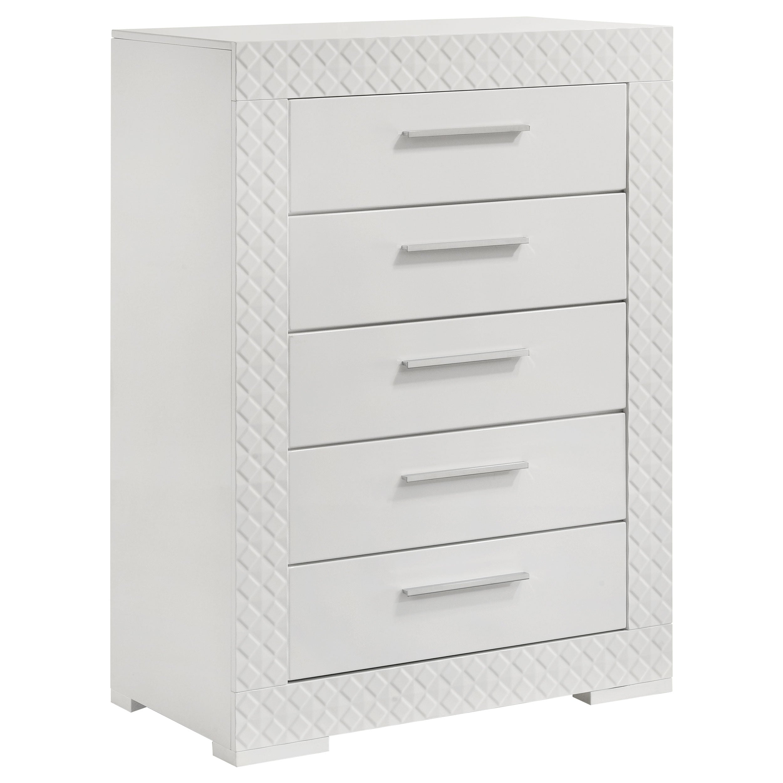 Ives 5-drawer Bedroom Chest of Drawers High Gloss