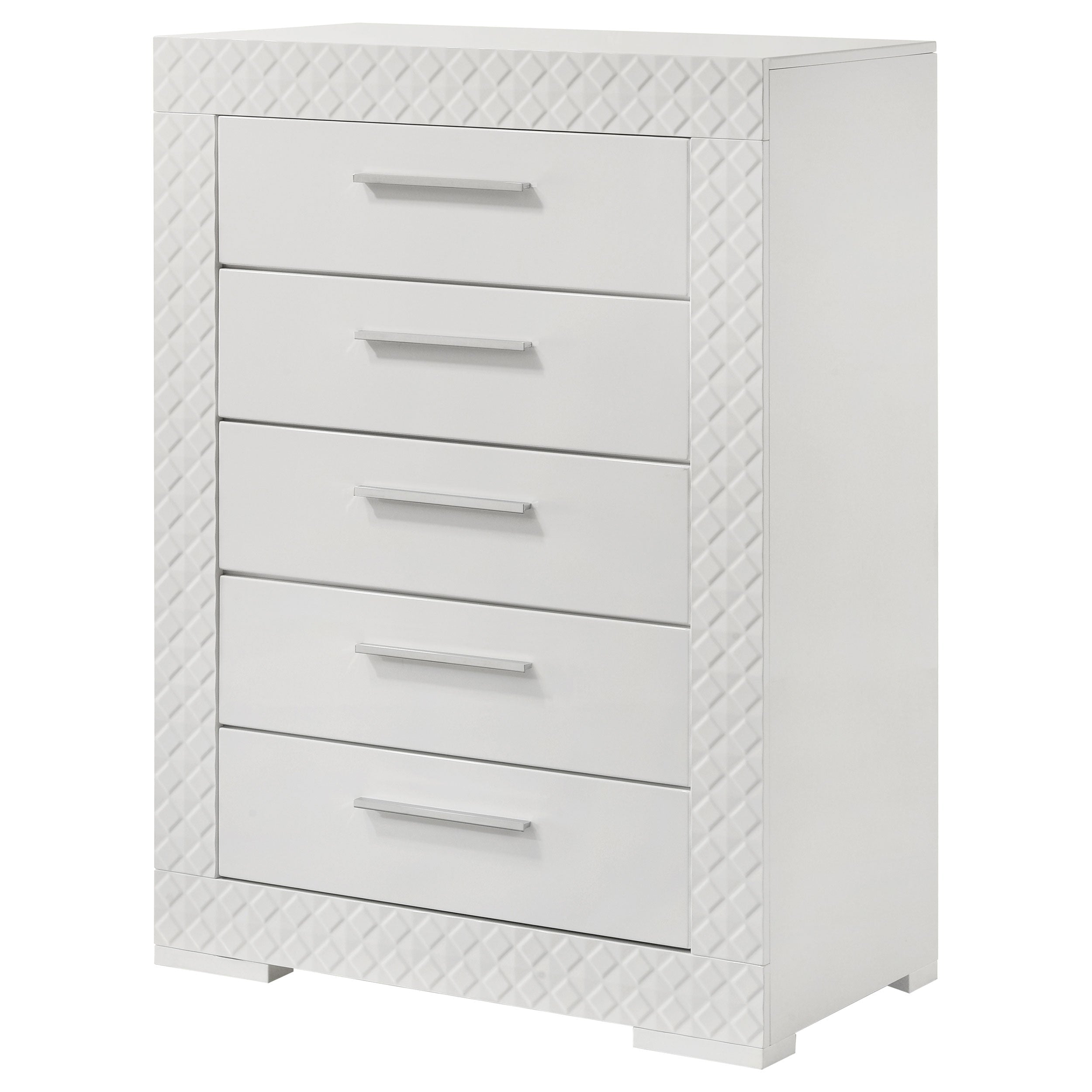 Ives 5-drawer Bedroom Chest of Drawers High Gloss