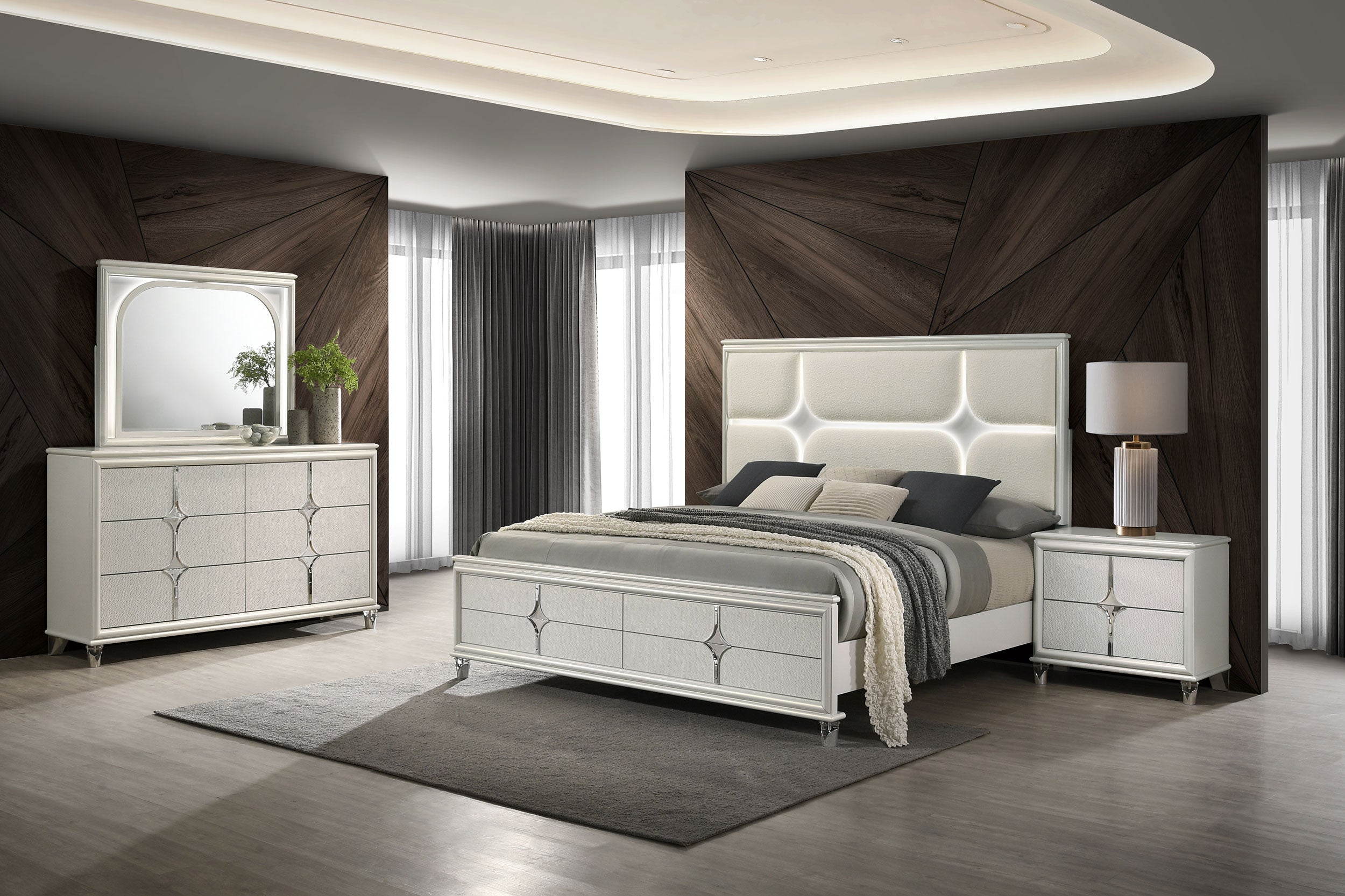 Olivia Bedroom Set Pearl