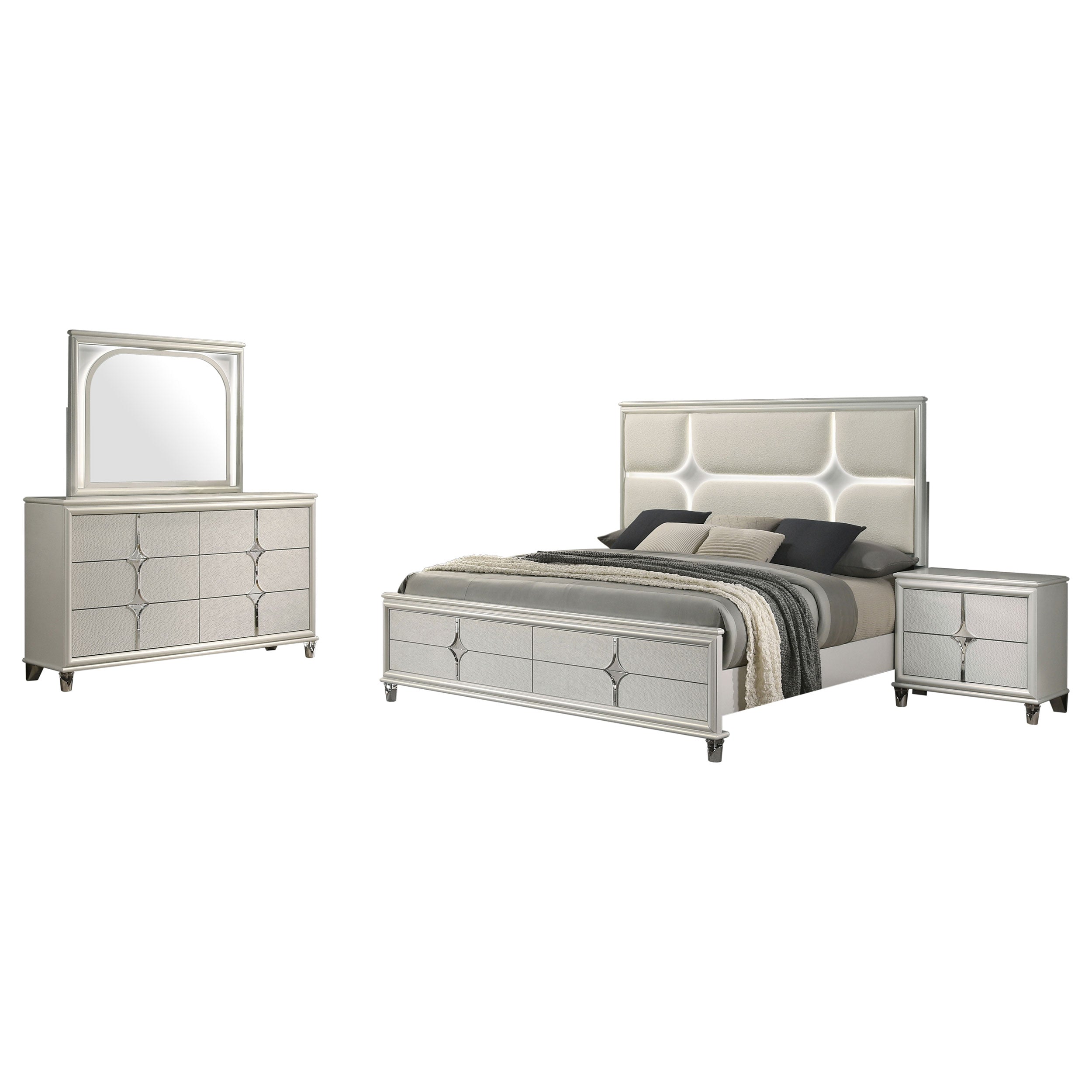 Olivia Bedroom Set Pearl