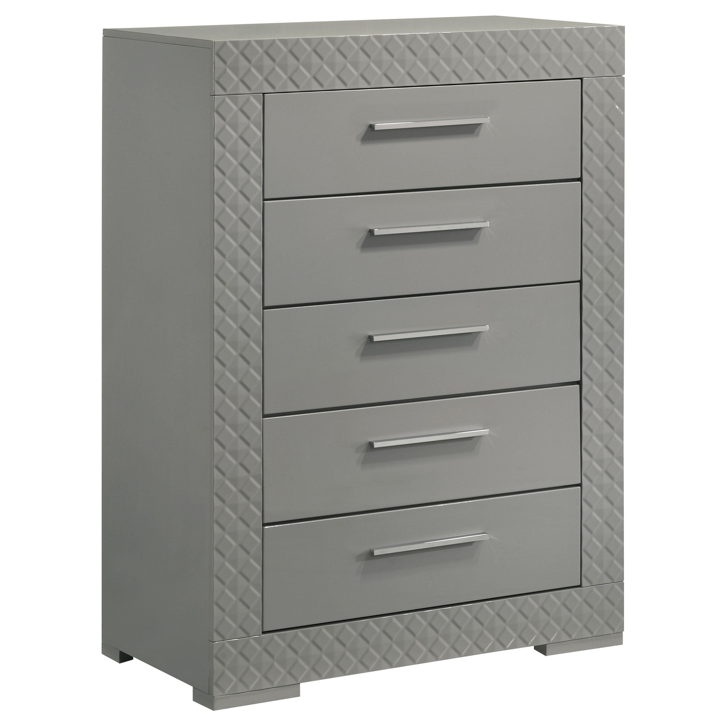 Ives 5-drawer Bedroom Chest of Drawers High Gloss