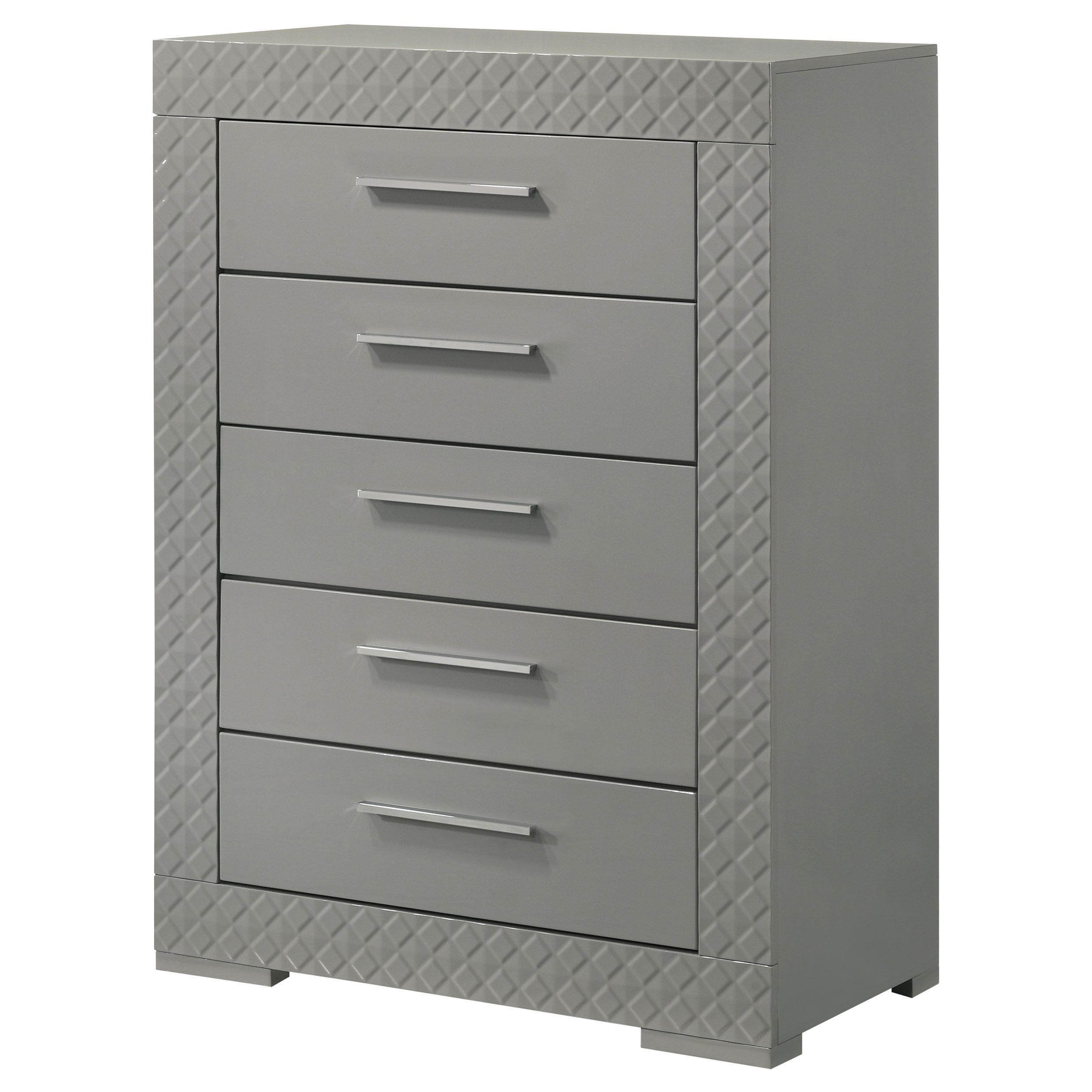 Ives 5-drawer Bedroom Chest of Drawers High Gloss