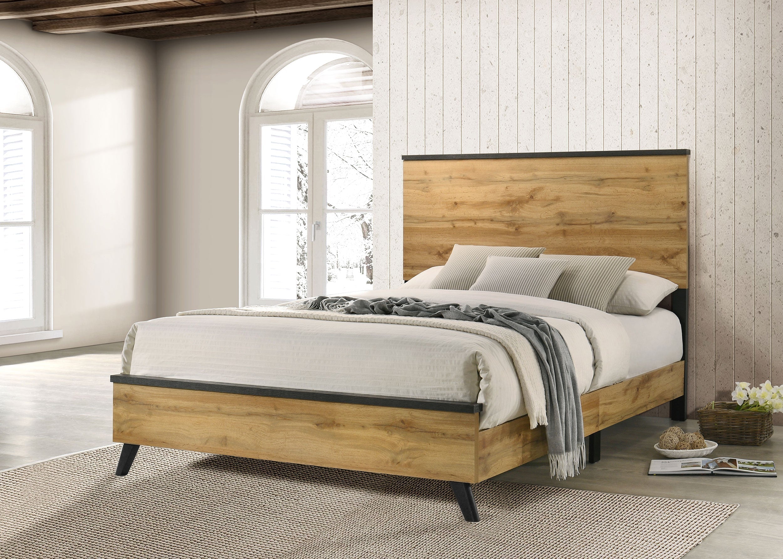 Kaywood 51-inch Panel Bed Natural Pine