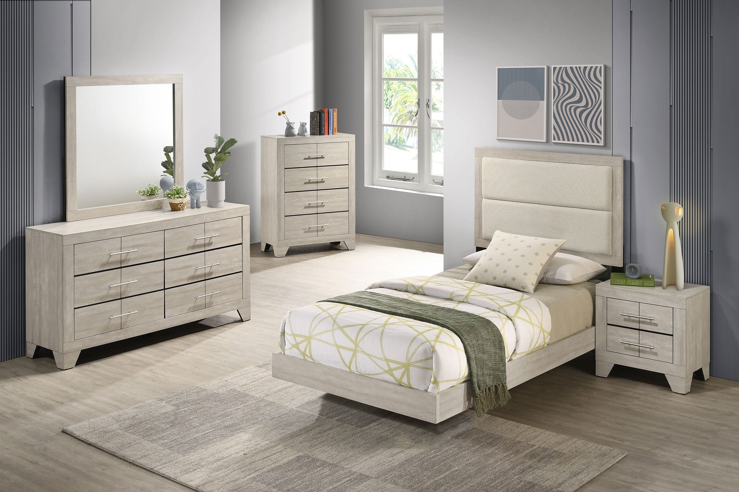 Trenton Bedroom Set Rustic Cream