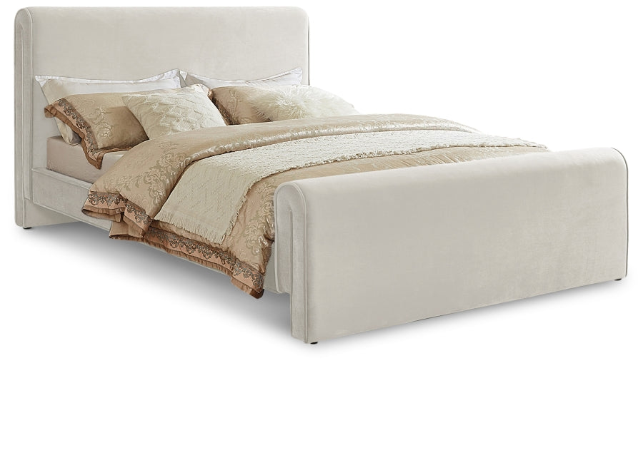 Sloan velvet bed - Cream
