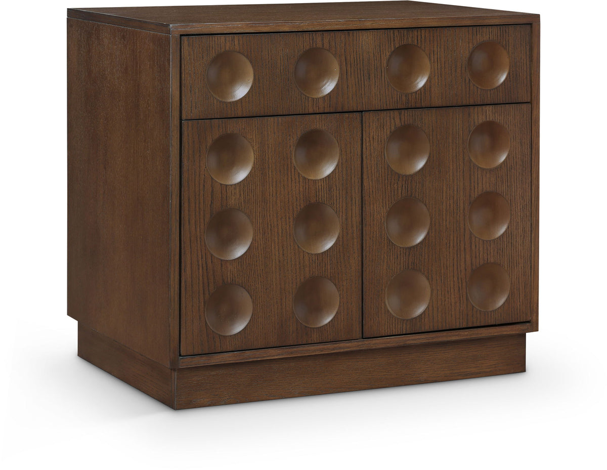 Compass Oak Veneer Nightstand — Black, Brown or Natural