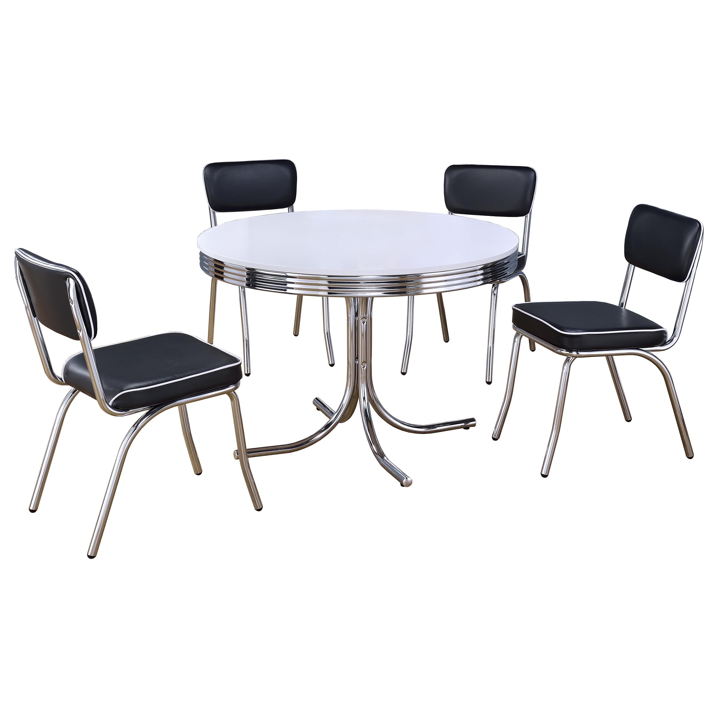 Retro Round Dining Table Set