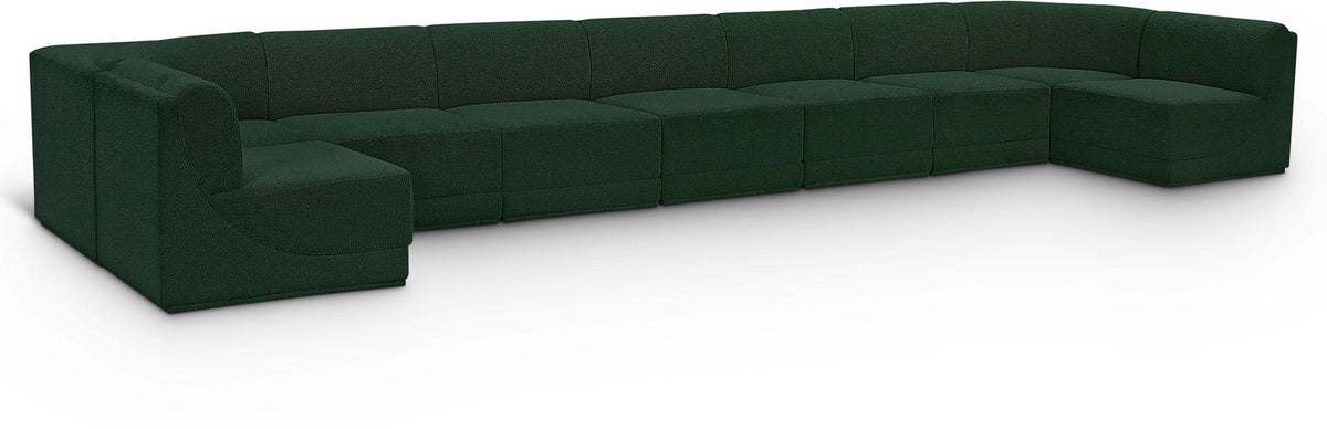 Ollie Boucle Modular Sectional — 9-Piece Sectional — Green
