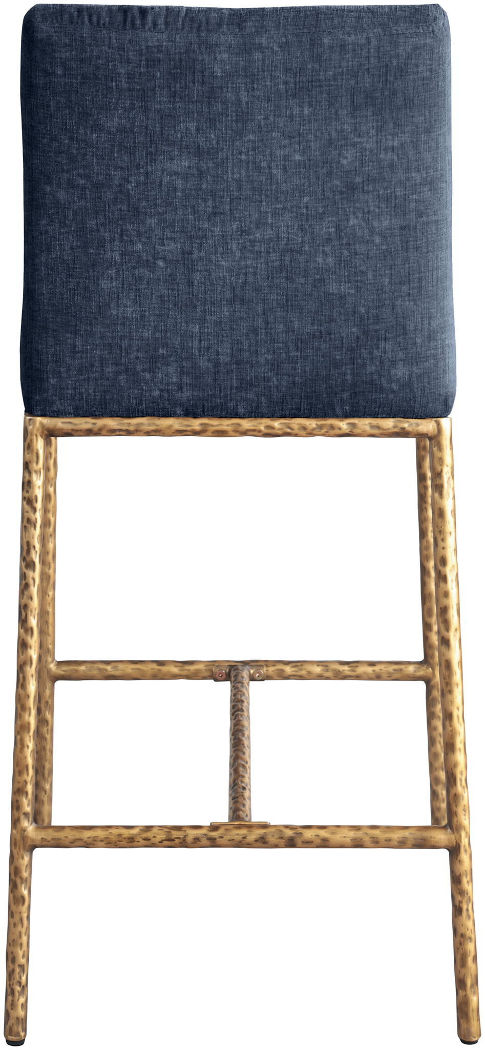 Reeves - Chenille Fabric Upholstered Counter Stool (Set of 2) with Gold Base