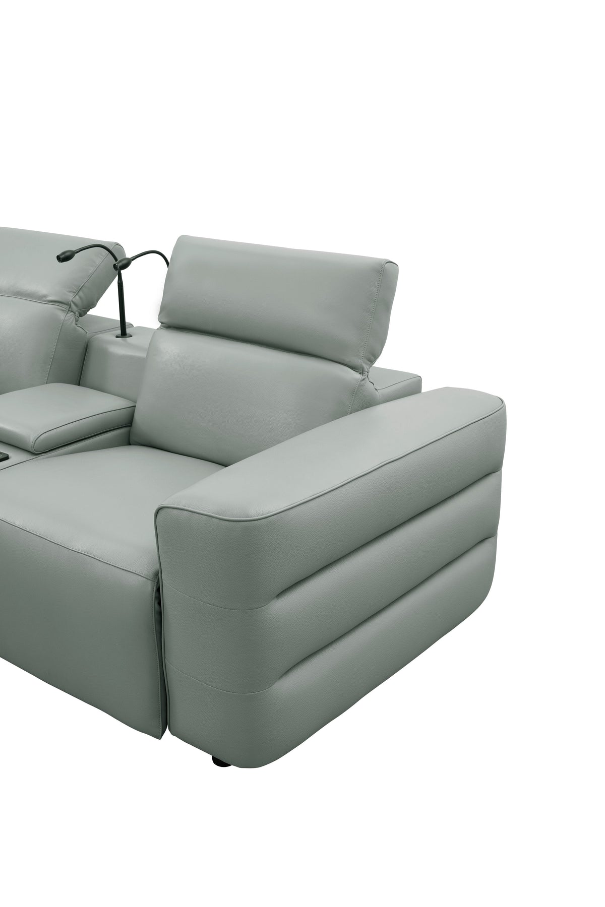 Diamante Italian Leather Home Theater Row — Power Recline
