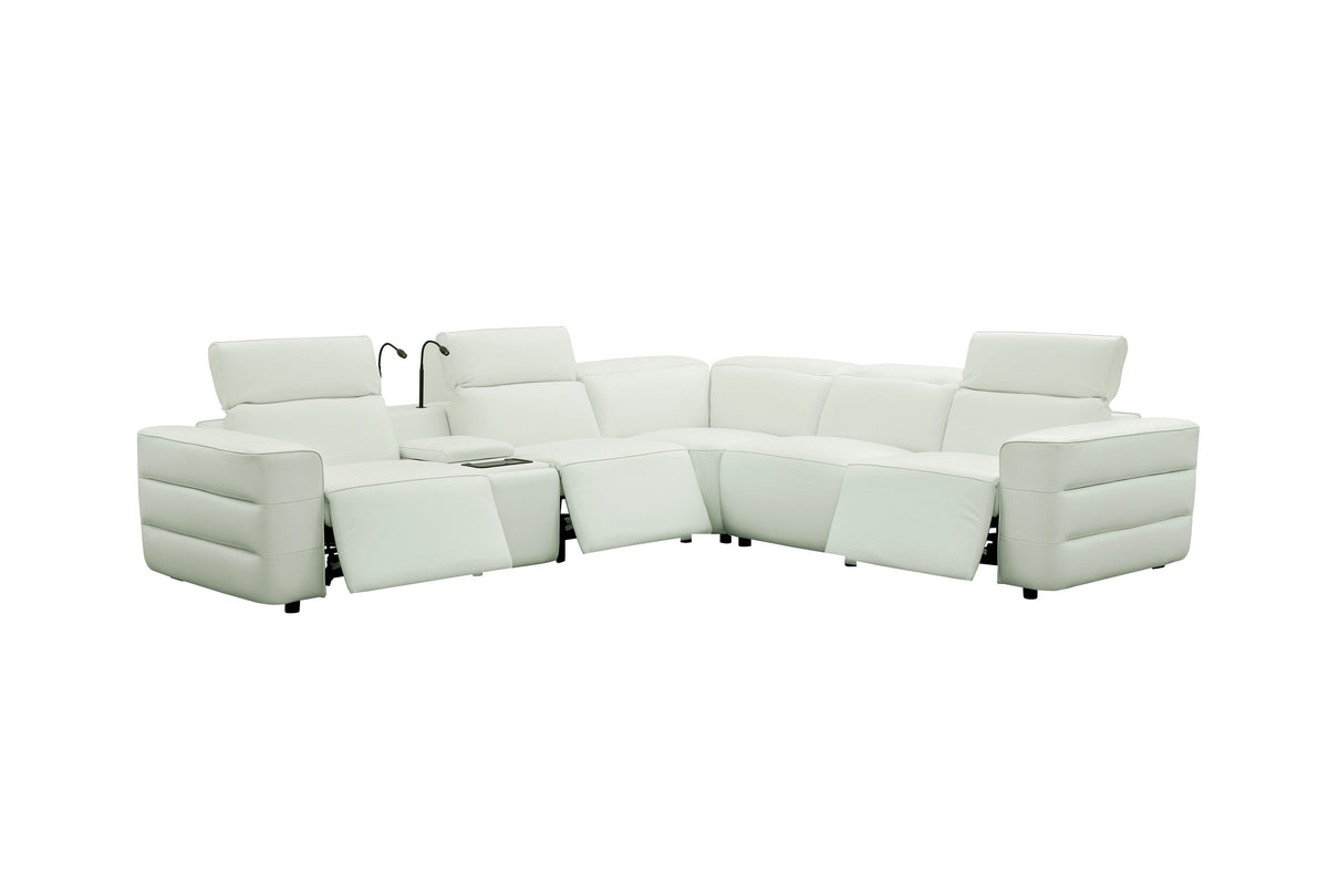 Holly Italian Leather Corner Sectional — 3 Power Recliners