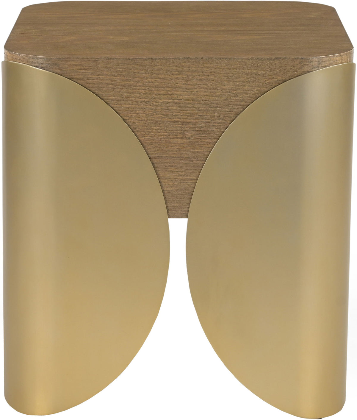Cazari Oak Wood and Iron Coffee Table