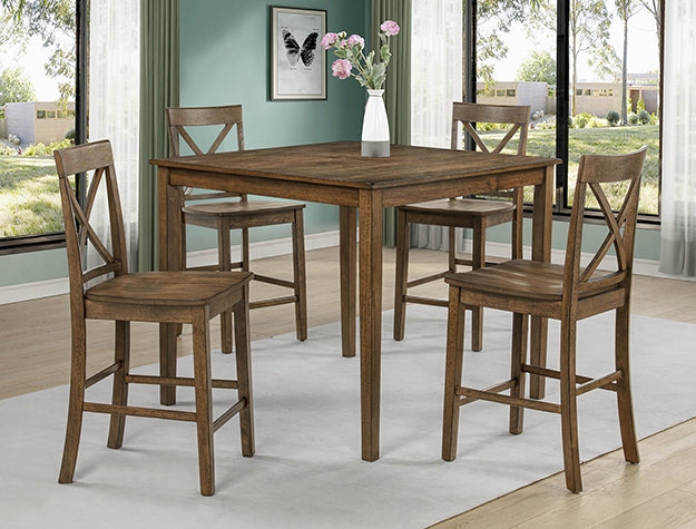 Theodore Brown Counter Height Table Set — 5-Piece