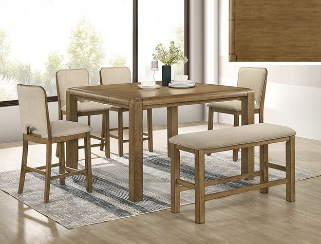 Cockrell Counter Height Dining Set — Table, Chairs & Bench