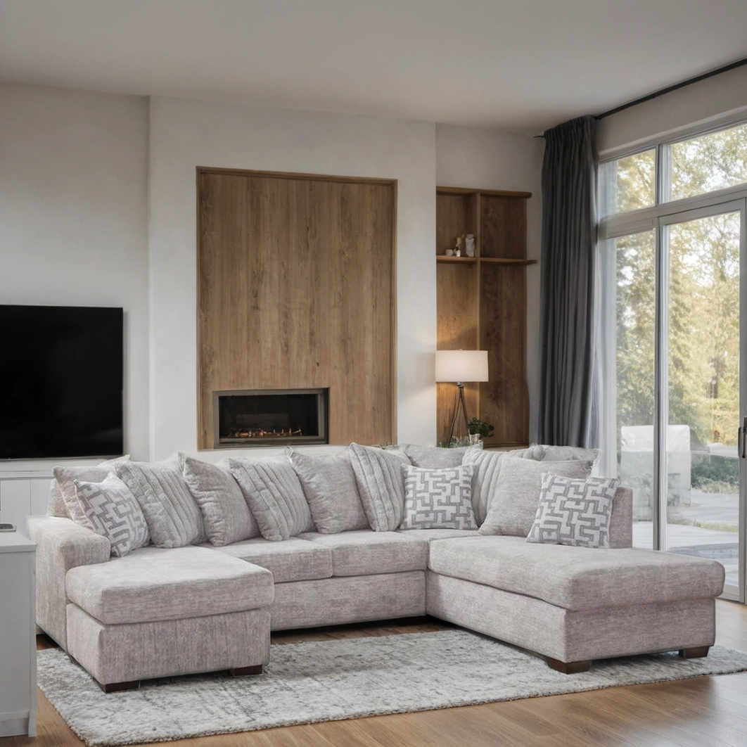 2875-05 Oyster Sectional — LAF Sofa & RAF Chaise