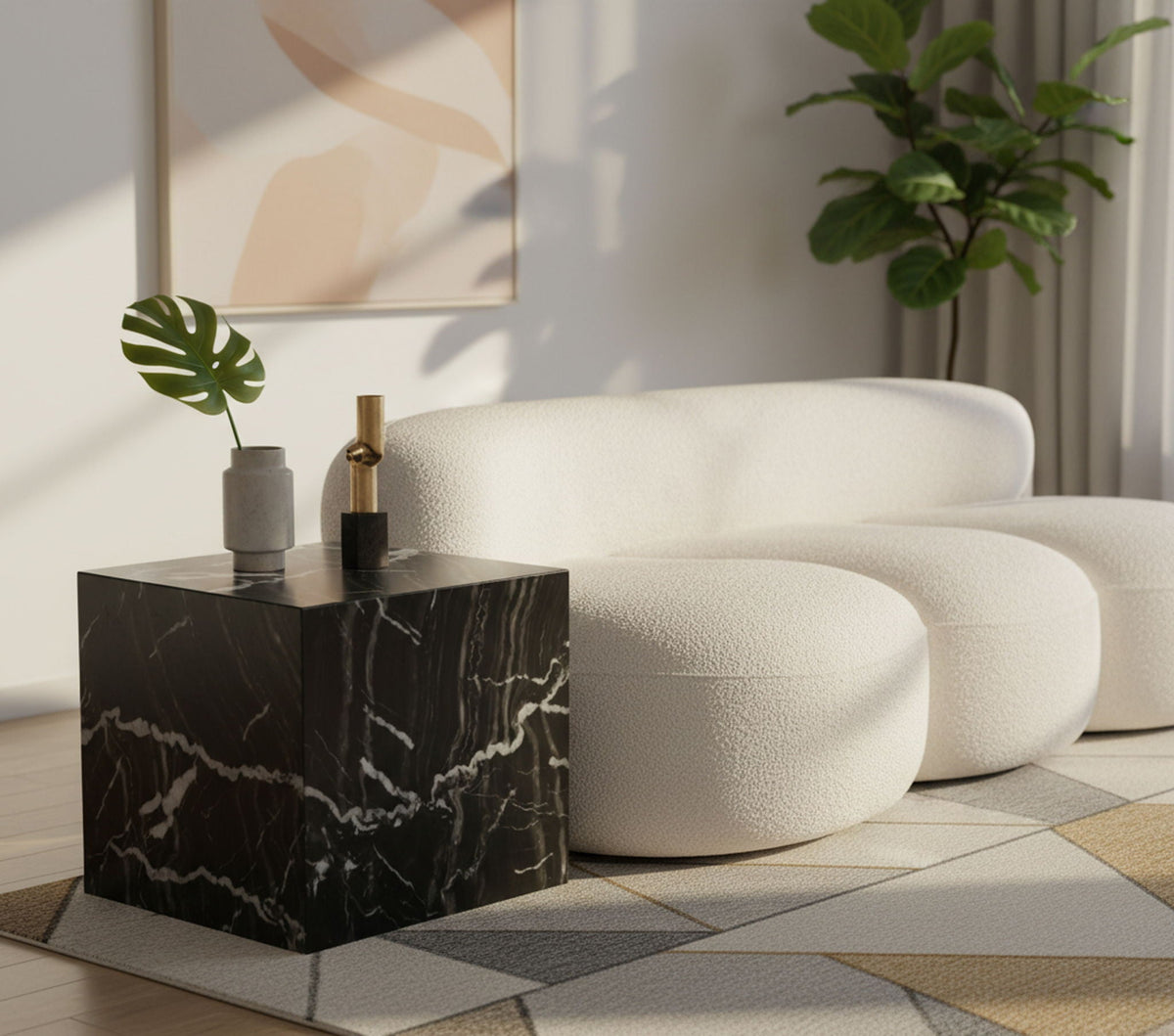 Bolzano - Marble & Travertine Table - Table