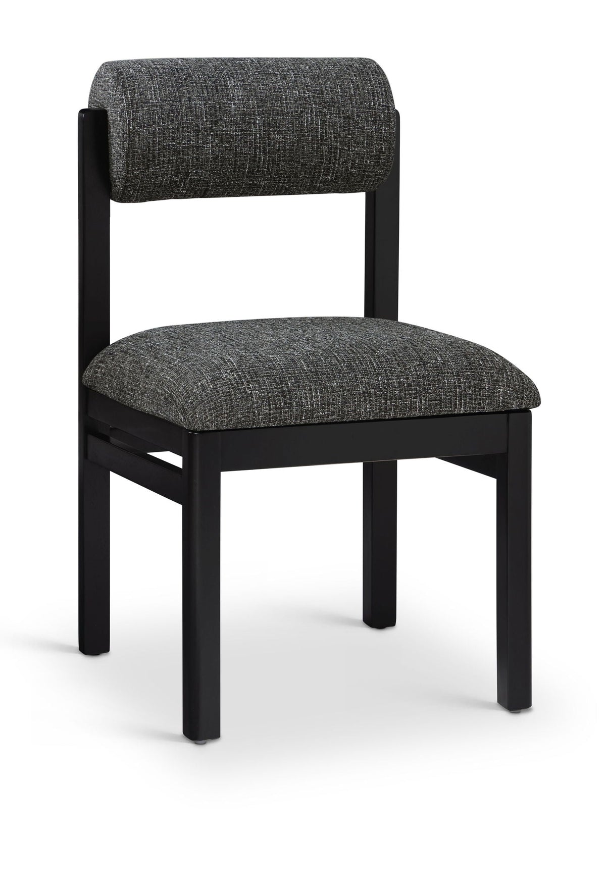 Roundhill - Fabric Dining Chair (Set of 2) with Black Frame