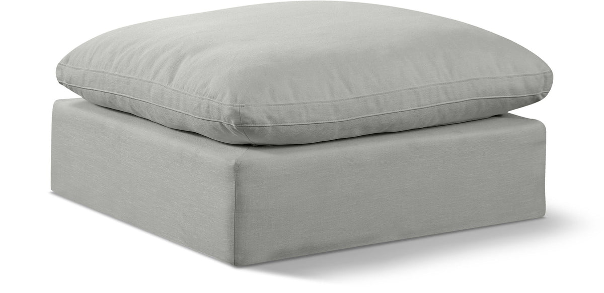 Comfy Linen Modular Sectional — Ottoman — Grey