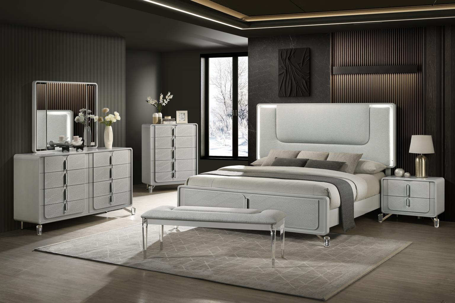 B023 Cool Gray Dresser — 63" Wide