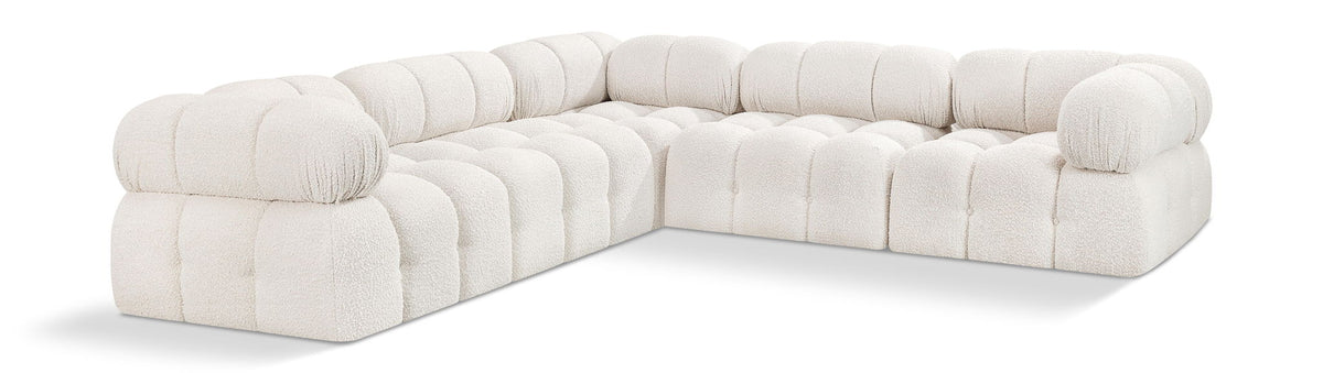 Ames Boucle Modular Sectional — 5-Piece Sectional — Cream