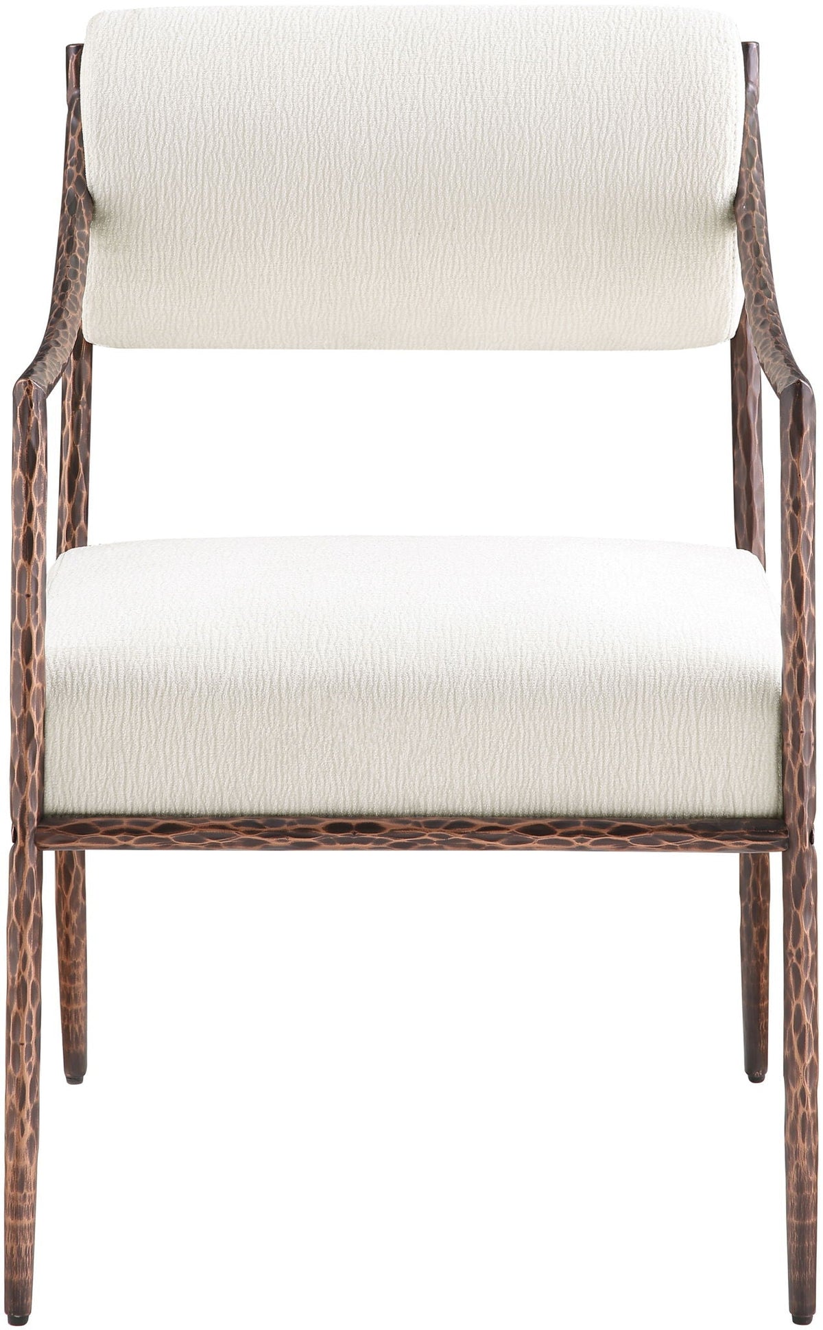 Bastille Chenille Dining Arm Chair Set of 2 with Bronze Frame
