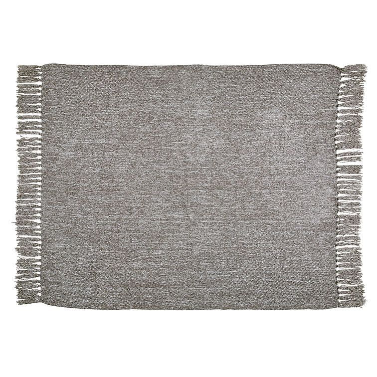 Tamish Woven Throw Blanket with Fringe, 2 Colors