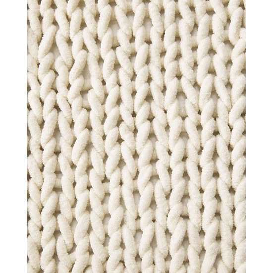 Chaddon Hand-Knitted Chenille Throw Blanket, 2 Colors